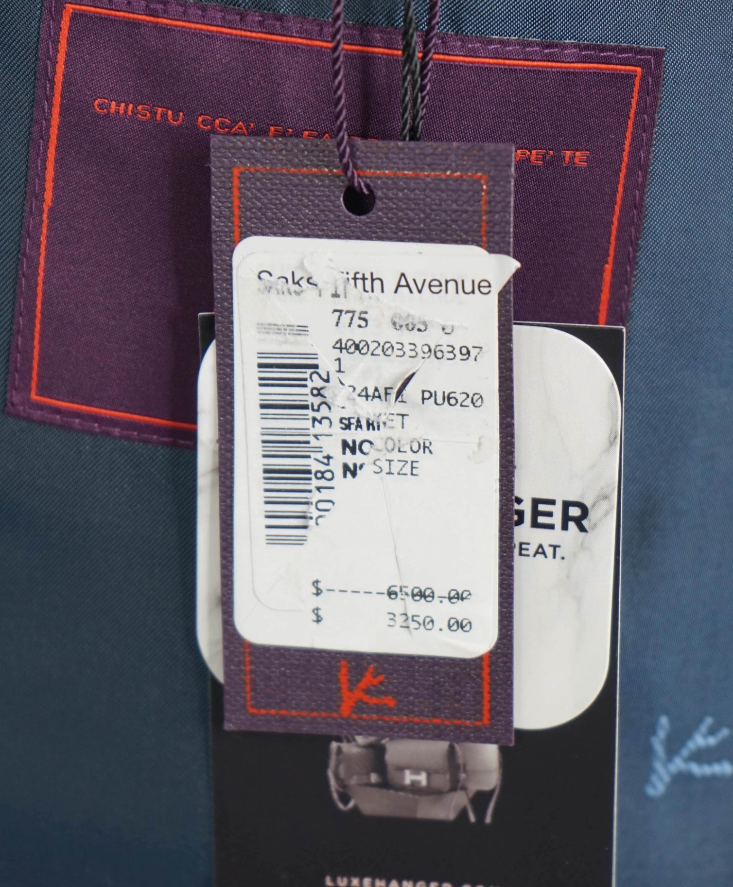 $6,500 ISAIA Steel Blue CUSOTM MADE Wool/Mohair Blazer 50S US