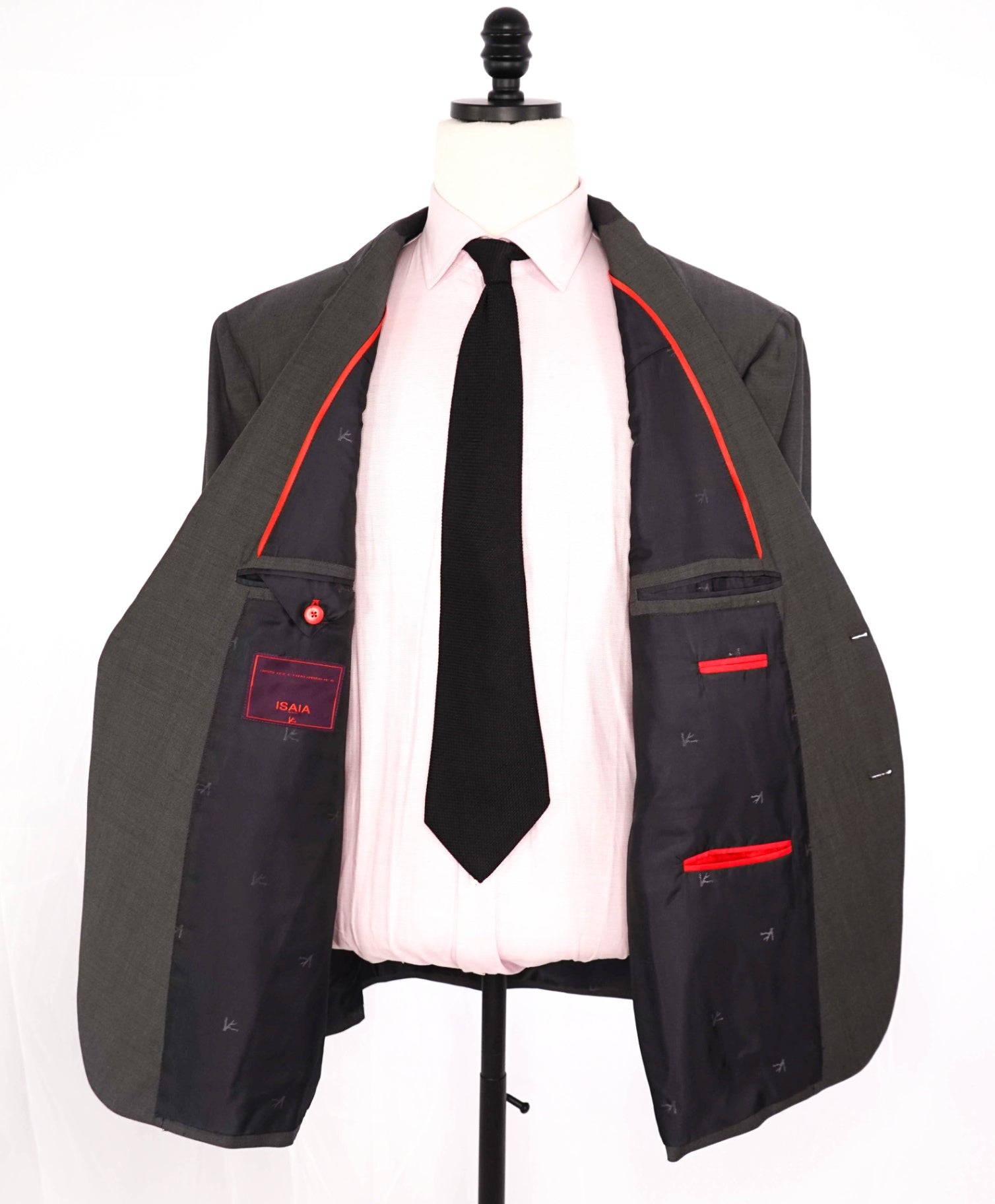 $6,500 ISAIA Solid Gray CUSOTM MADE Wool/Mohair Blazer 50S US