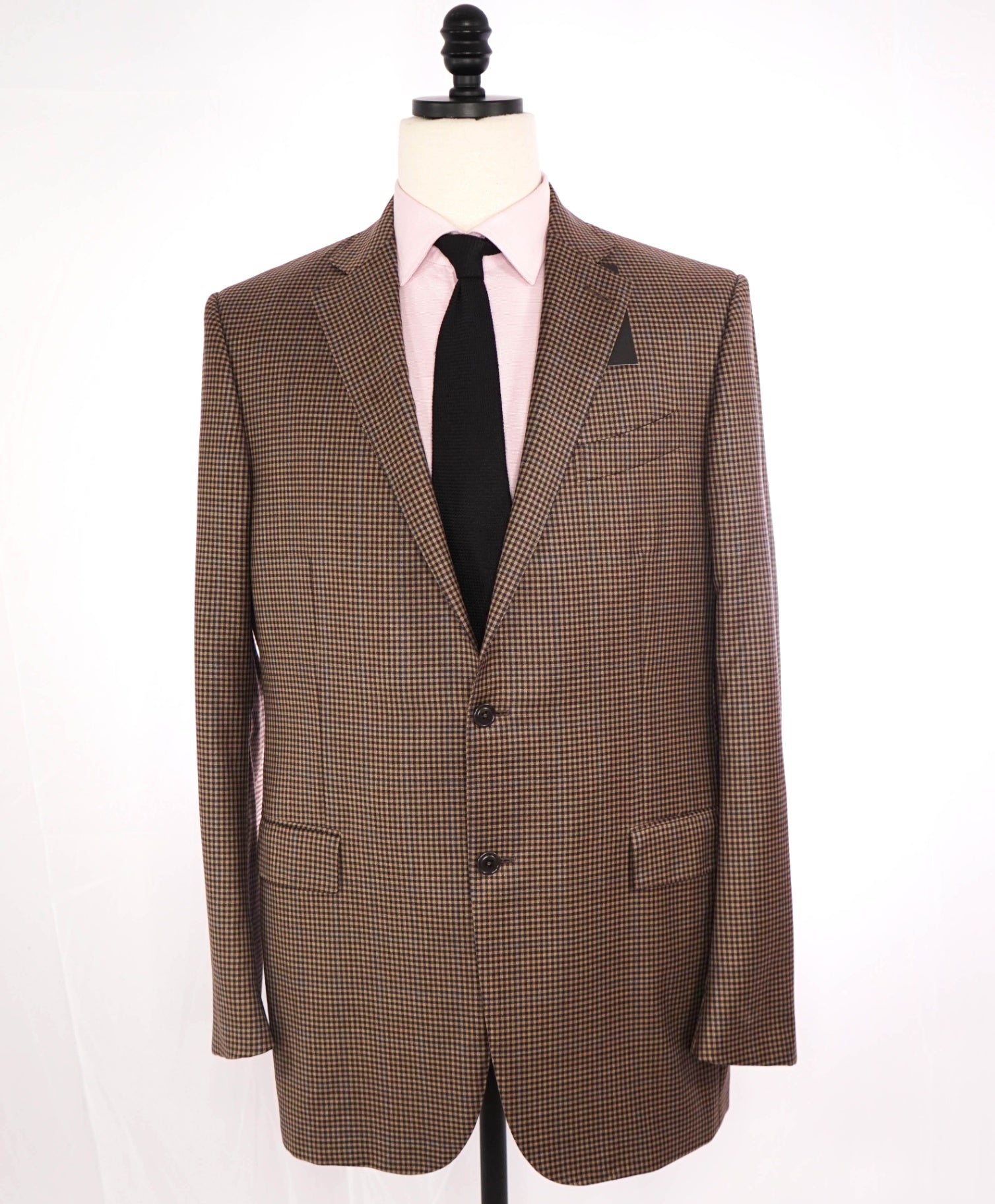 $3,290 Ermenegildo Zegna Light Brown Check Blazer 44L
