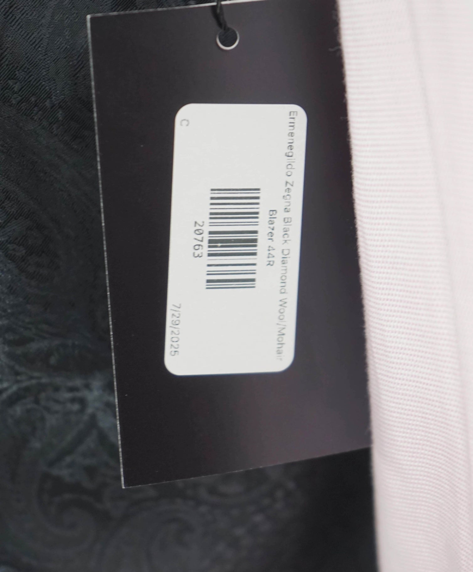 $2,695 ZEGNA Black Diamond Wool/Mohair Dinner Jacket Blazer 44R