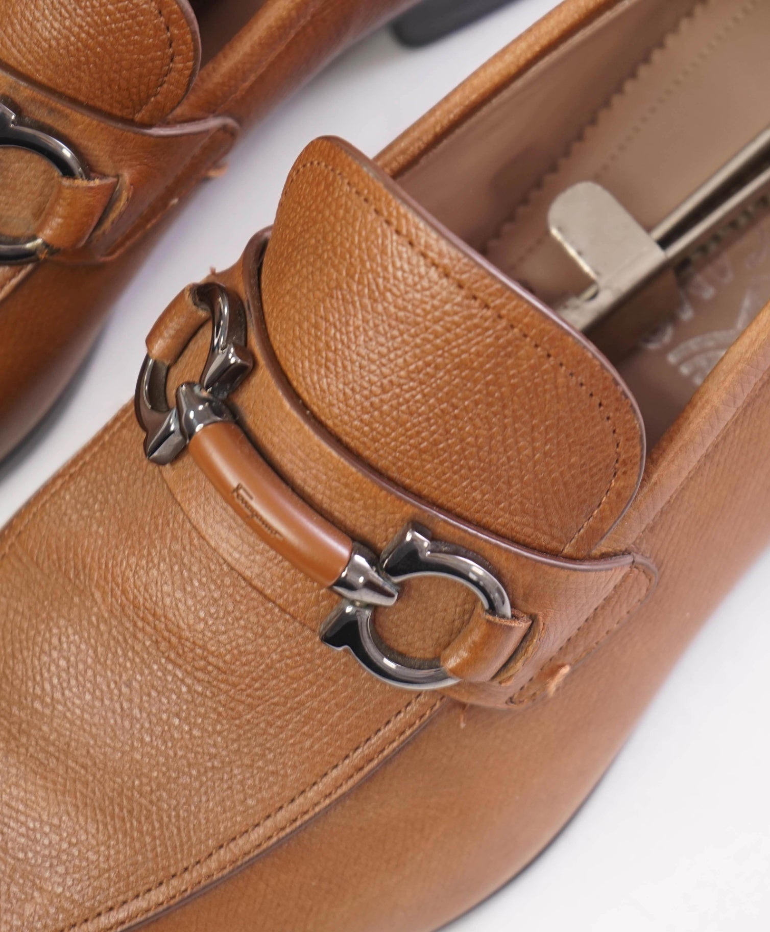 895 Salvatore Ferragamo - W TREES Brown Leather Loafers - 6.5 EE