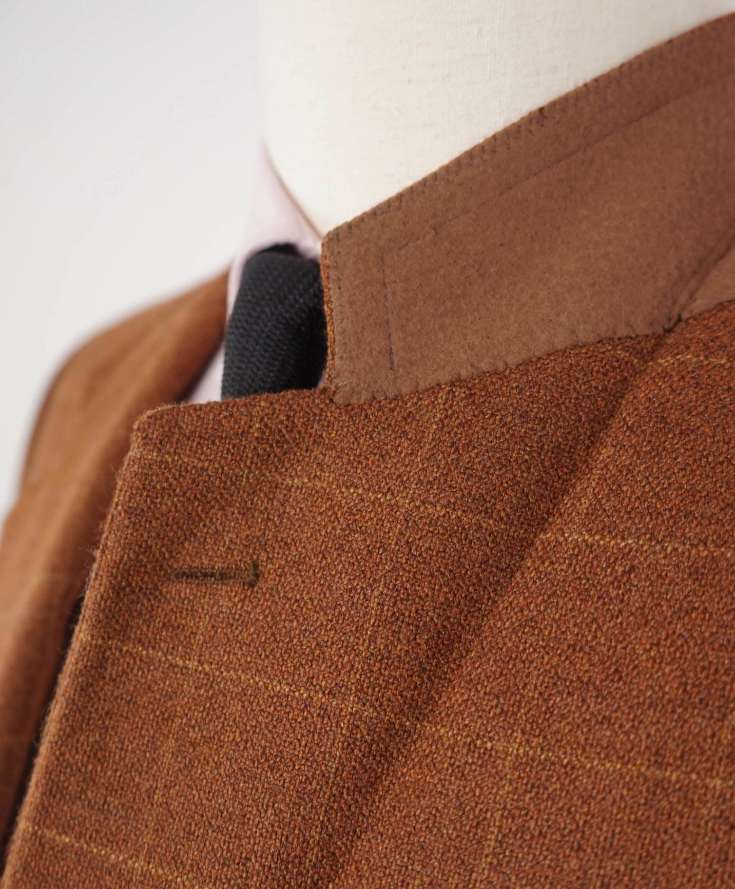VINTAGE Corneliani - Brown Windowpane Wool/Cashmere Blazer - 40R
