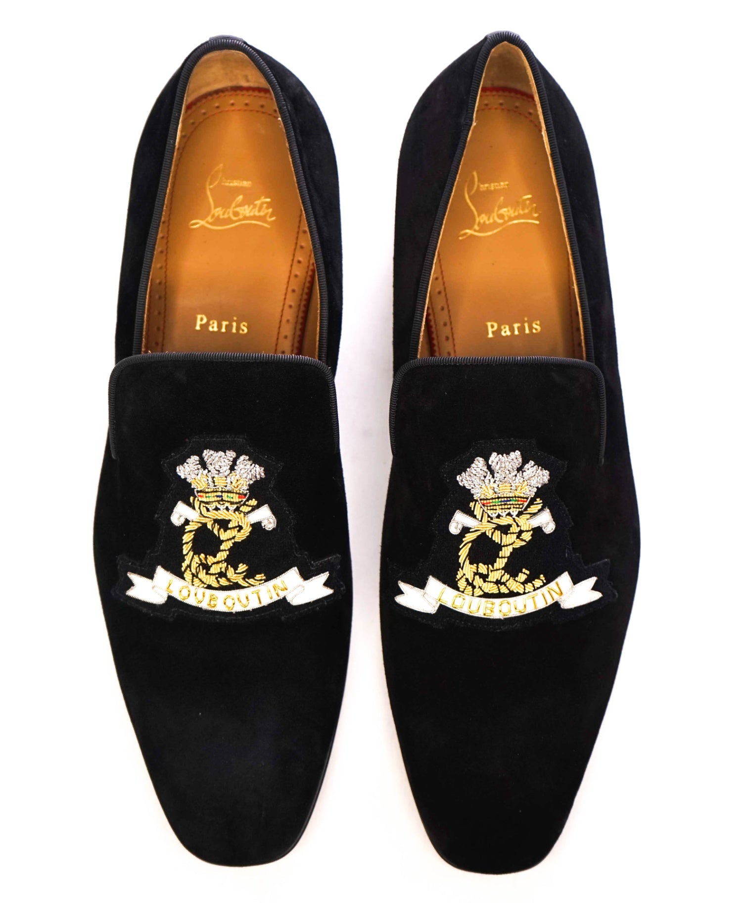 $1,250 CHRISTIAN LOUBOUTIN - *Colonnaki* "CREST" Loafers - US 9 (42EU)