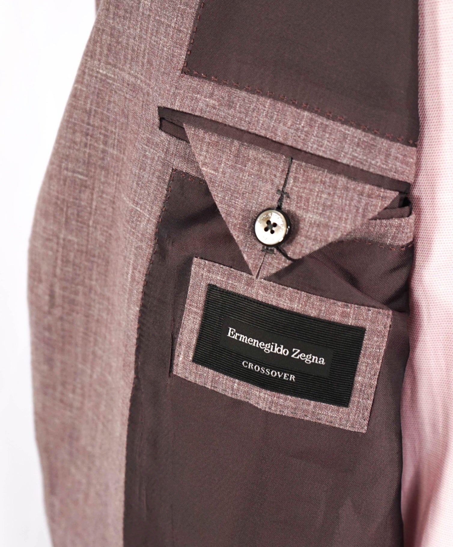 $2,695 ZEGNA - *Crossover* Pastel Pink Wool/Silk/Linen Blazer - 44R