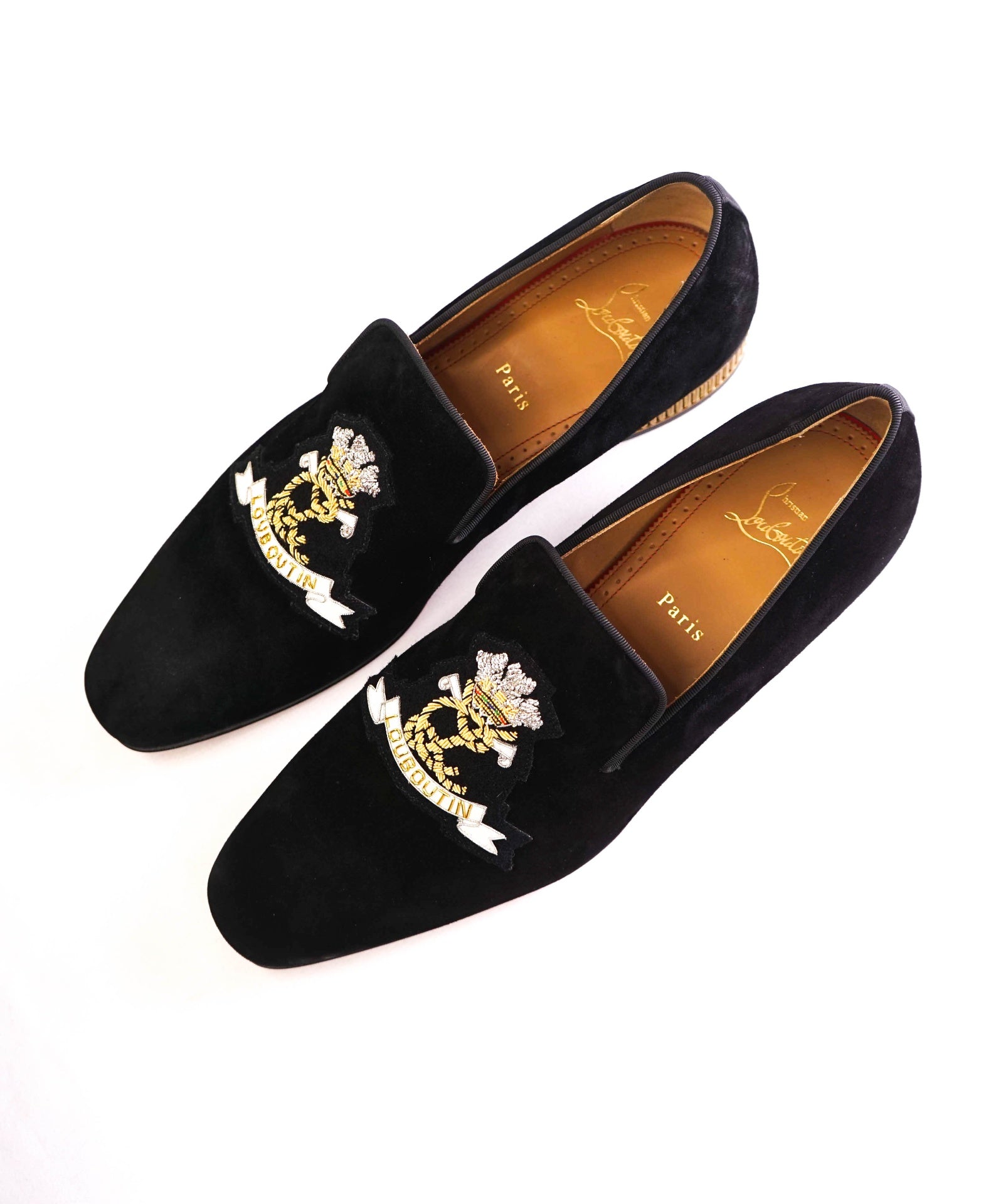$1,250 CHRISTIAN LOUBOUTIN - *Colonnaki* "CREST" Loafers - US 9 (42EU)