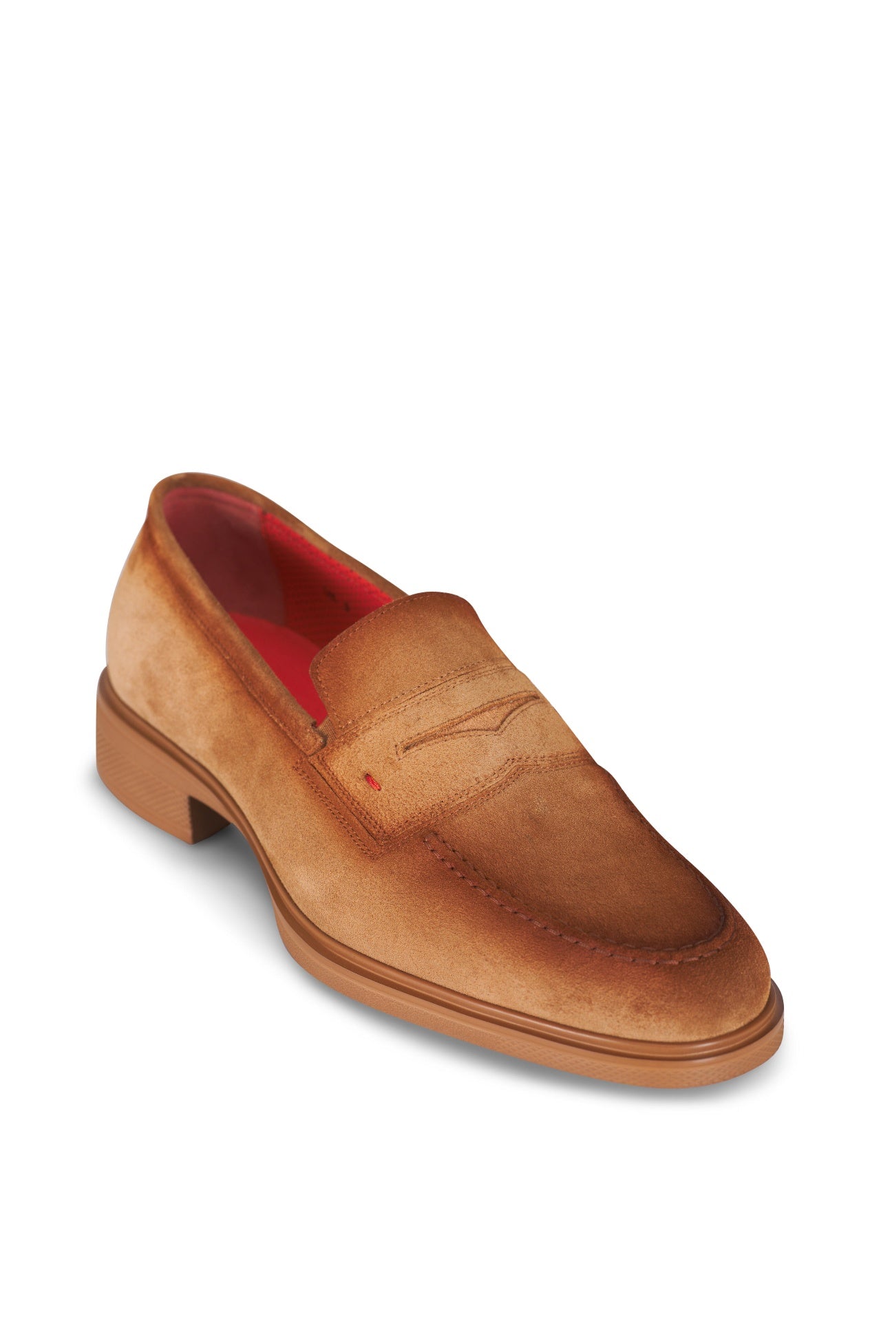 $750 SANTONI "Easy" Light Brown Sand Suede Loafers US 12 (UK11)