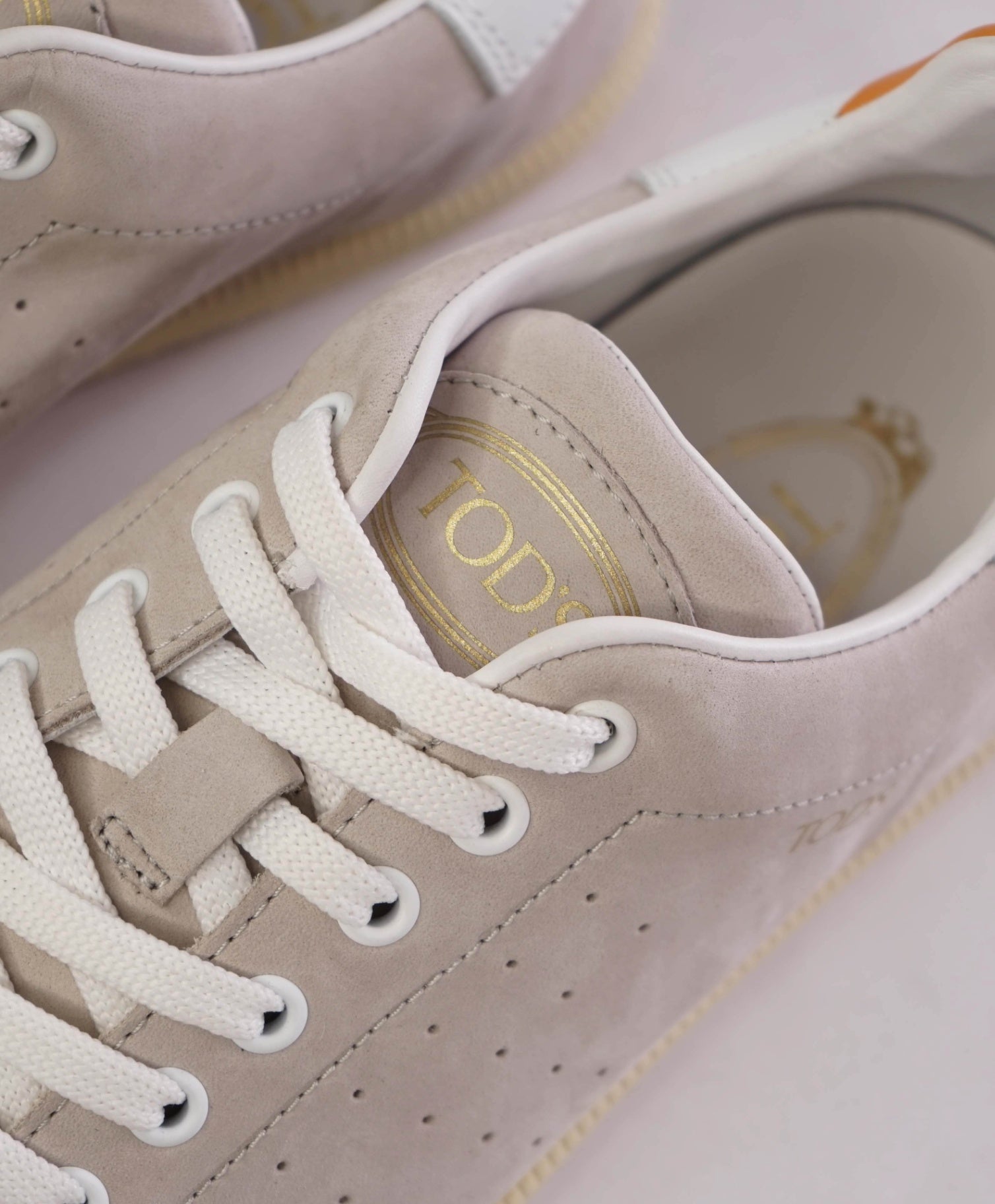 $700 TOD'S - Grey "T" Logo Sneakers Suede - US 7 (6UK)