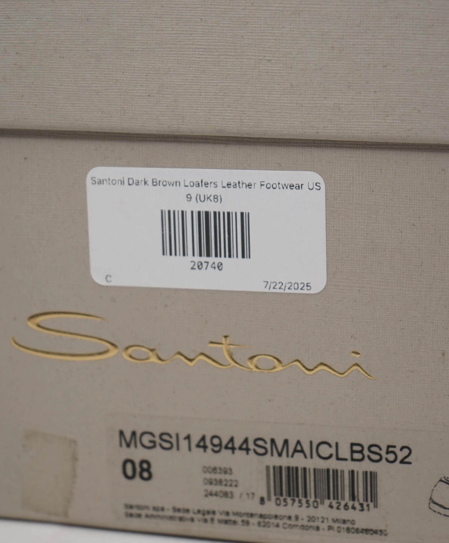 $1,050 Santoni Dark Brown Leather Penny Loafers US 9 (UK8)