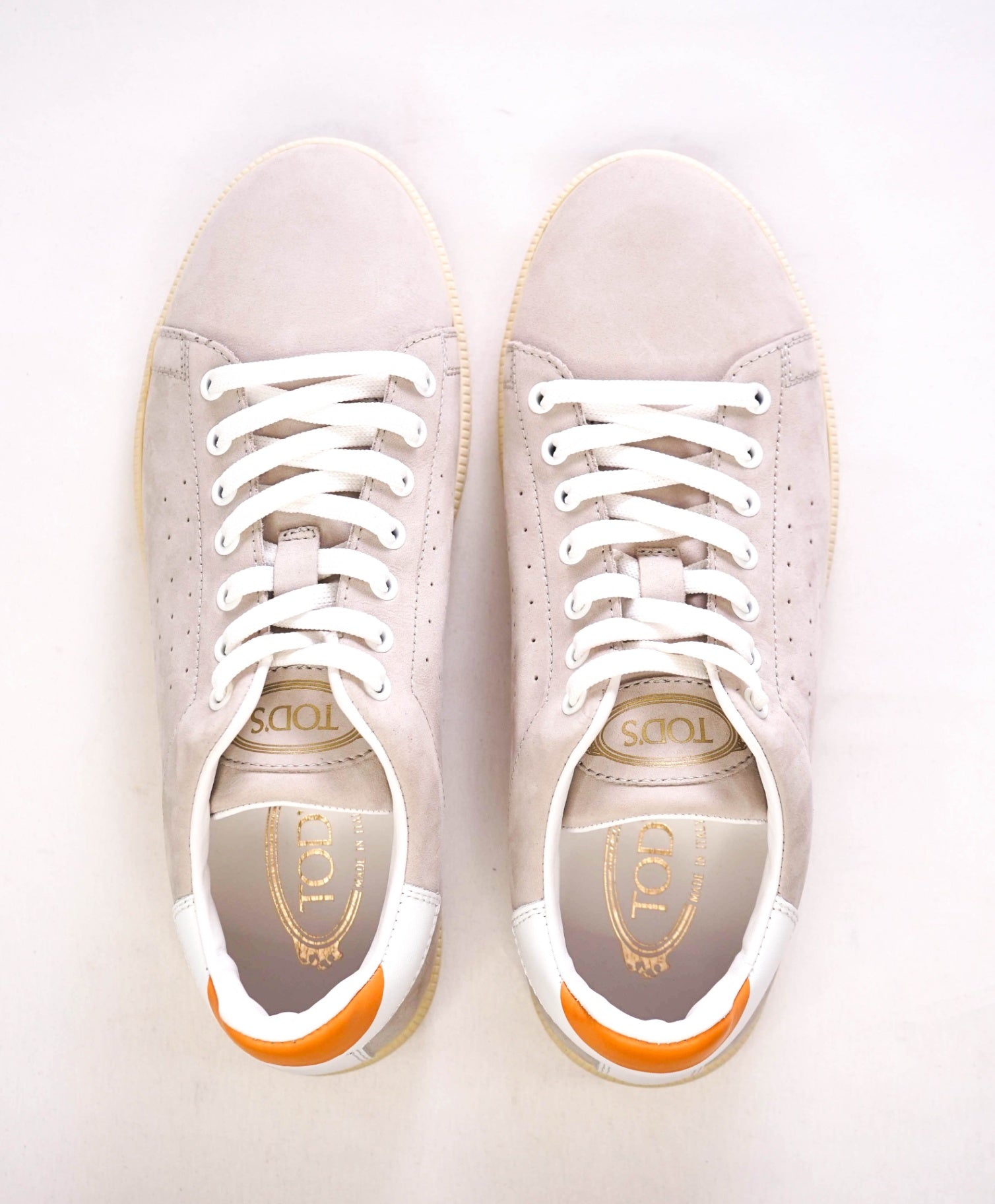 $700 TOD'S - Grey "T" Logo Sneakers Suede - US 7 (6UK)