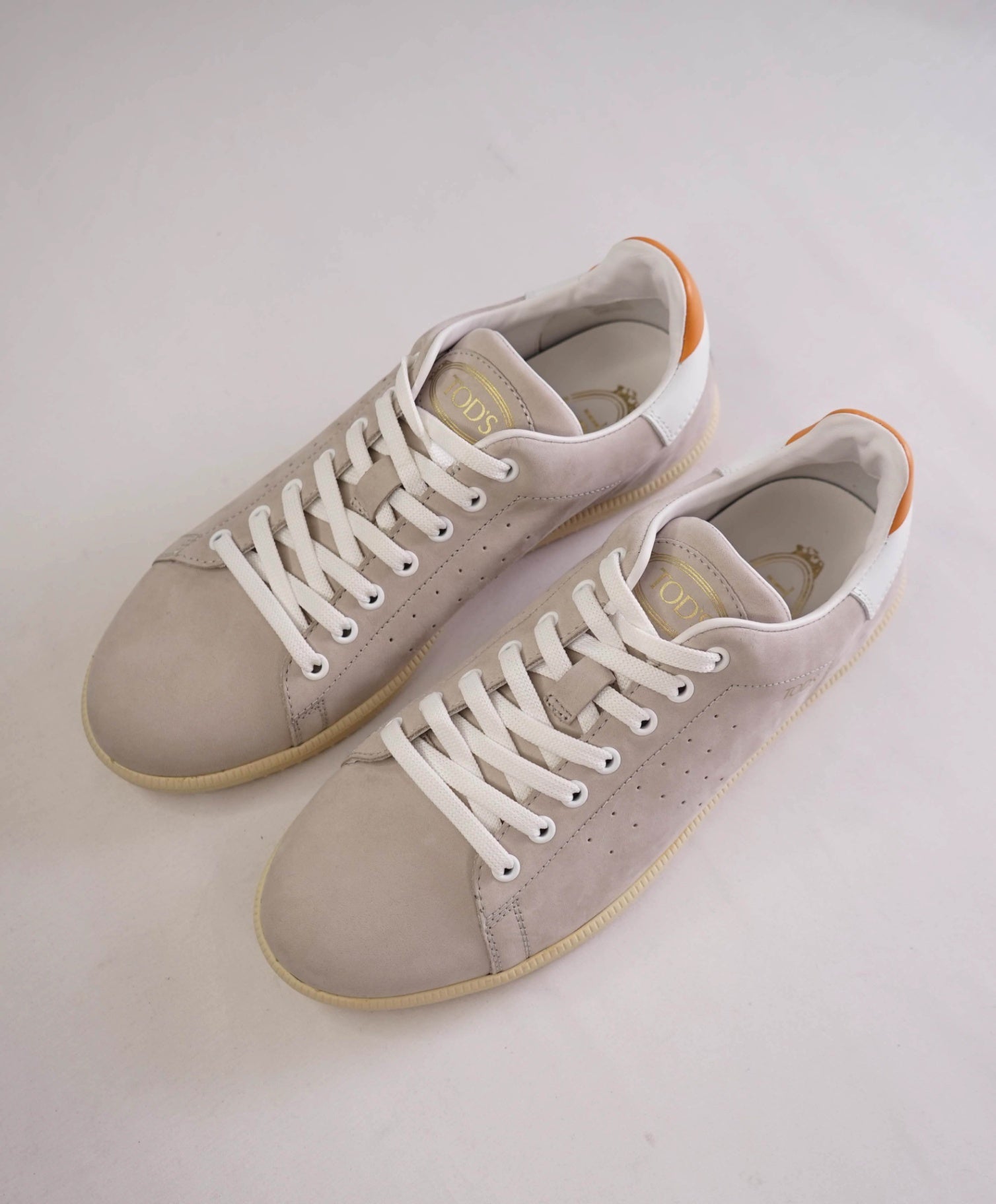 $700 TOD'S - Grey "T" Logo Sneakers Suede - US 7 (6UK)