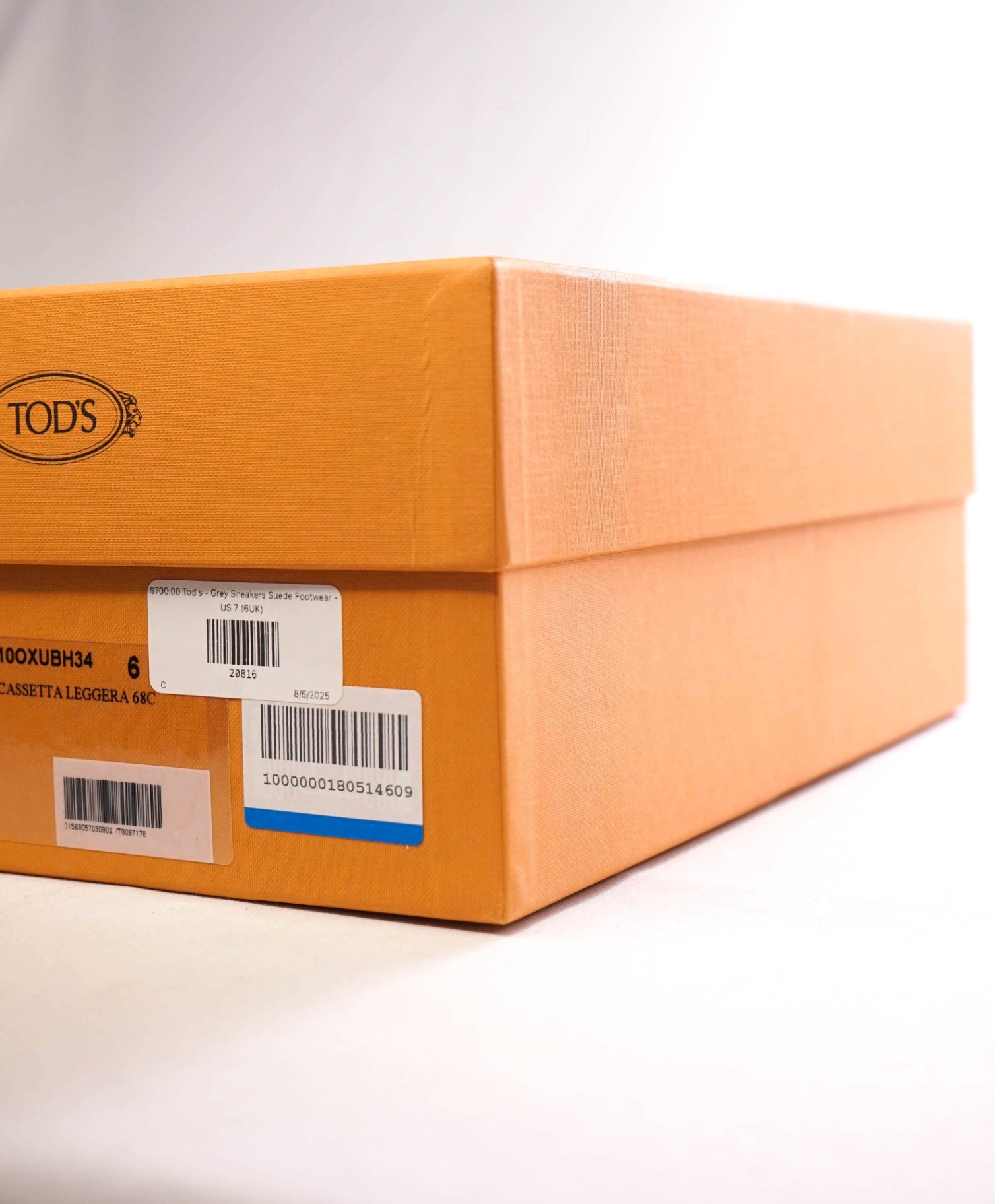 $700 TOD'S - Grey "T" Logo Sneakers Suede - US 7 (6UK)
