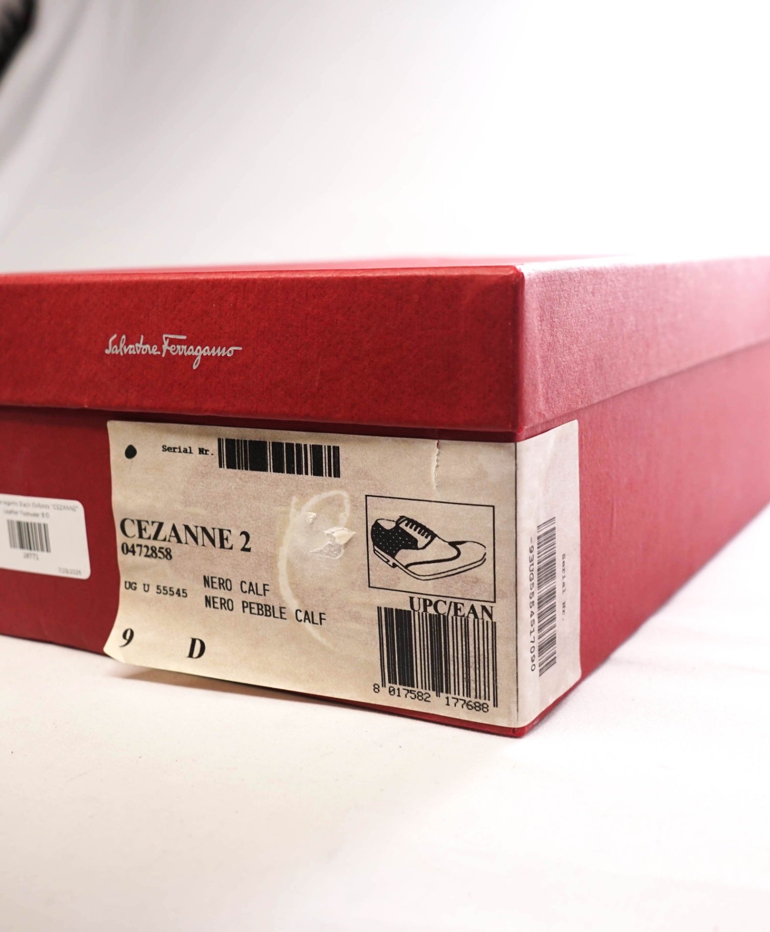 $1,050 FERRAGAMO Black Oxfords "CEZANNE" Leather Oxfords 9 D