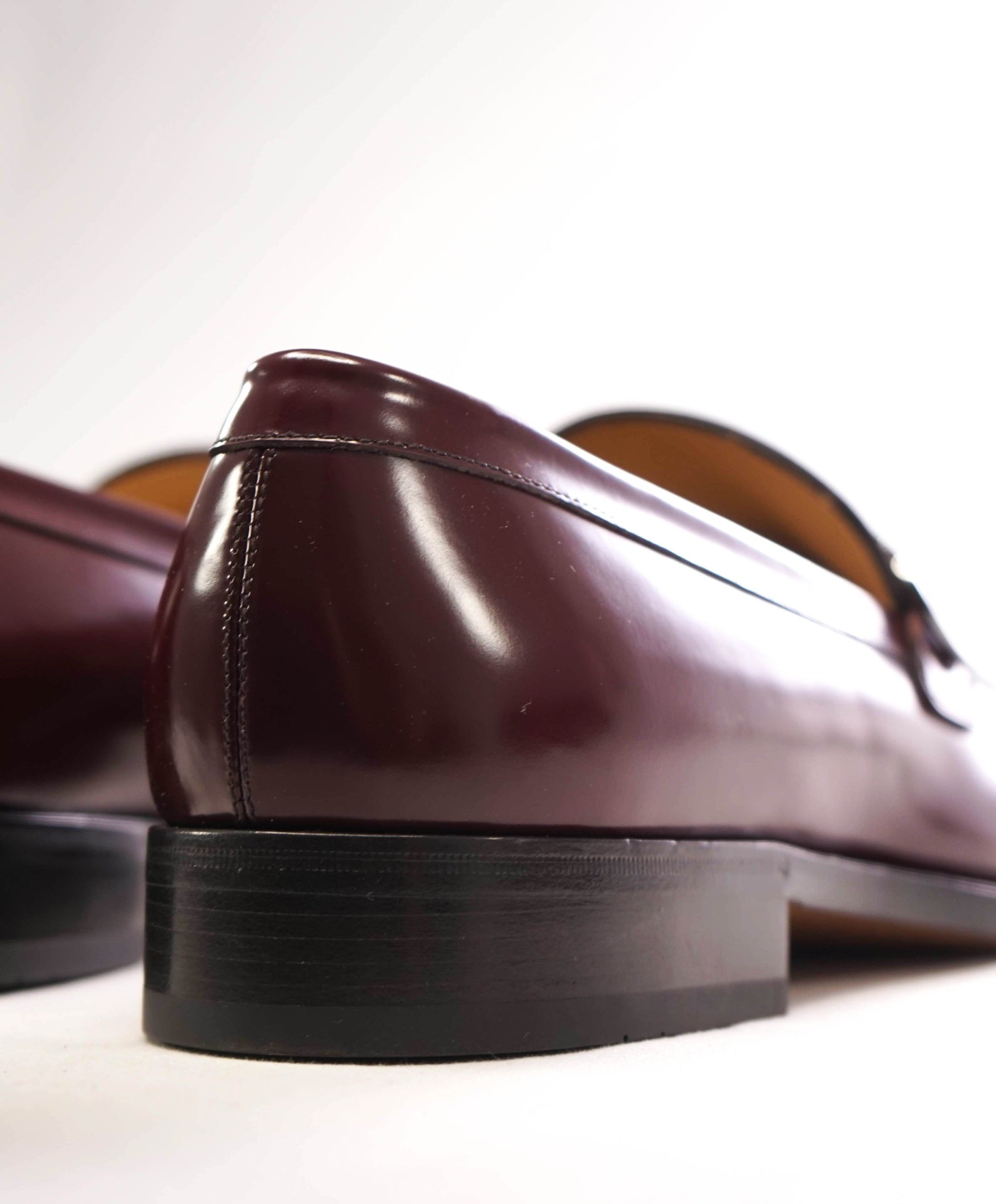 $1,095 FERRAGAMO Burgundy "CANADA" Leather Loafers 11 EE