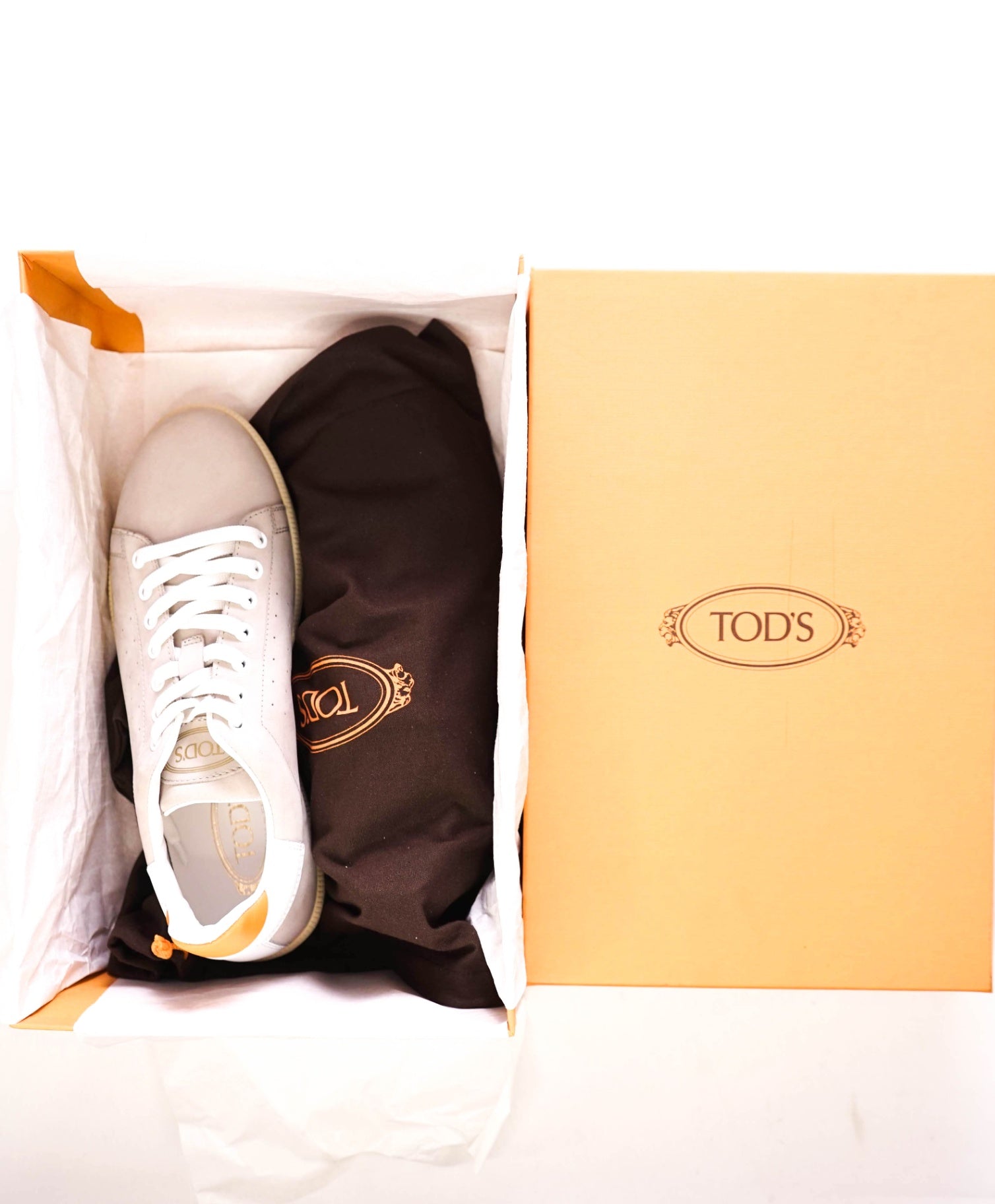 $700 TOD'S - Grey "T" Logo Sneakers Suede - US 7 (6UK)