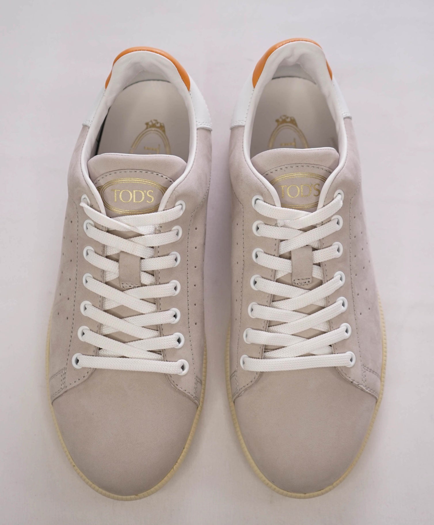 $700 TOD'S - Grey "T" Logo Sneakers Suede - US 7 (6UK)