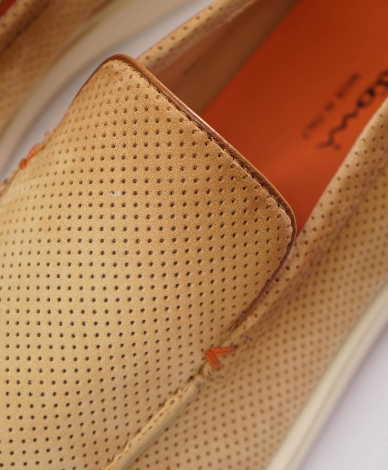 $790 SANTONI Sand Suede "SUMMER WALK" Loafers US 11.5 (UK10.5)