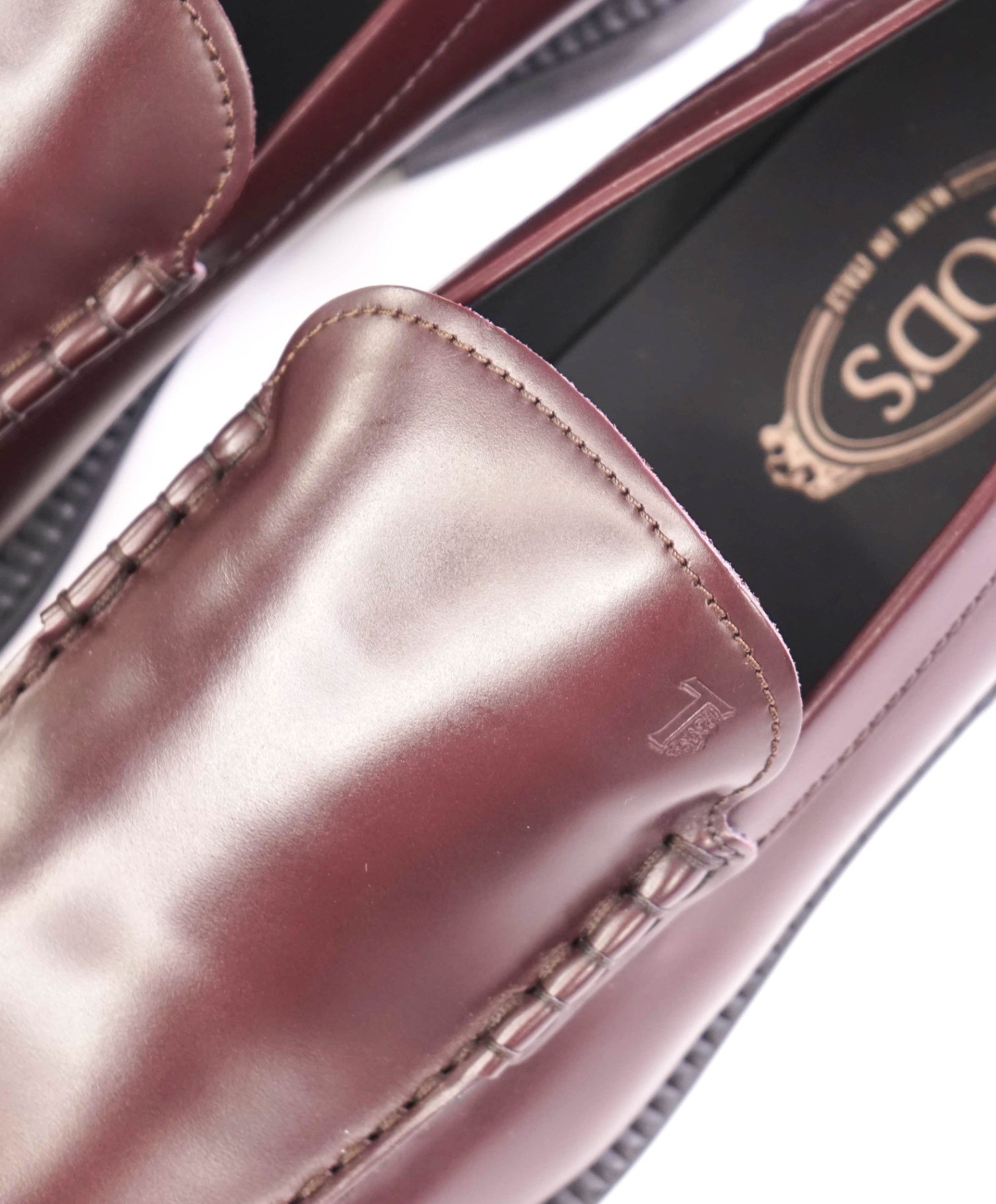 $750 TOD'S - Dark Cherry Brown "Boston" Loafers - US 12.5 (11.5UK)