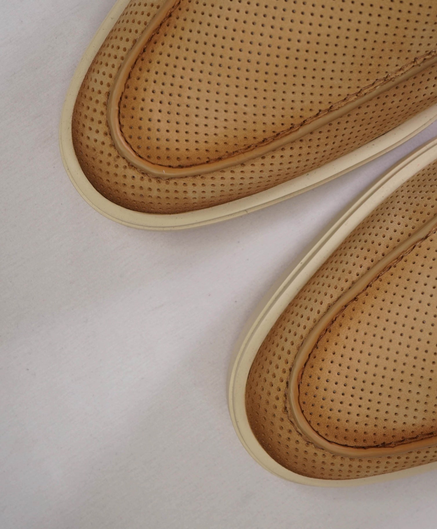 $790 SANTONI Sand Suede "SUMMER WALK" Loafers US 11.5 (UK10.5)