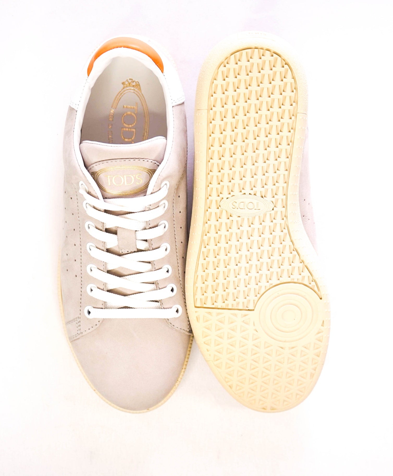 $700 TOD'S - Grey "T" Logo Sneakers Suede - US 7 (6UK)
