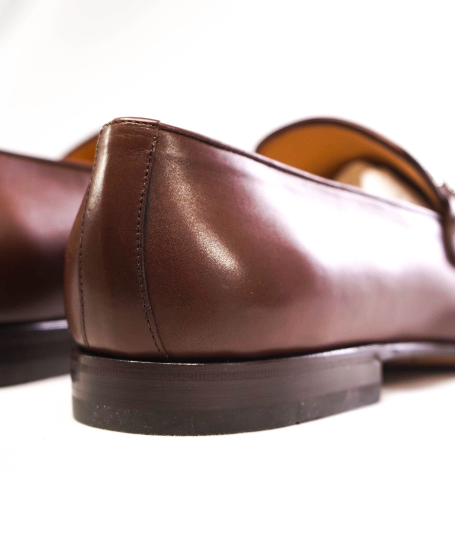 $1,095 Ferragamo Brown "DUMAS" Loafers Leather Footwear 9.5 EE