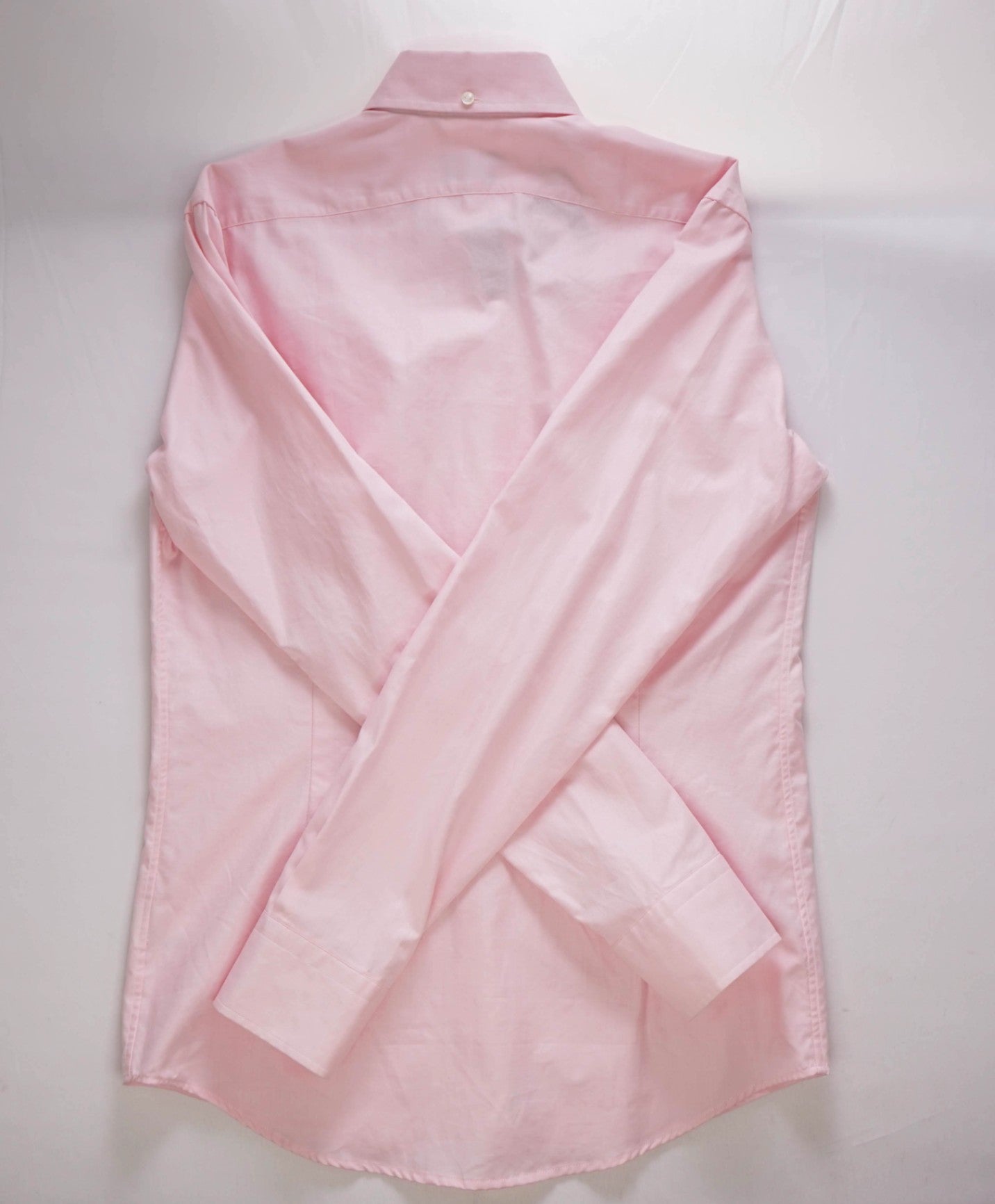 $295 ETON - Solid Pink "SLIM FIT" Oxford Cotton Shirt - S
