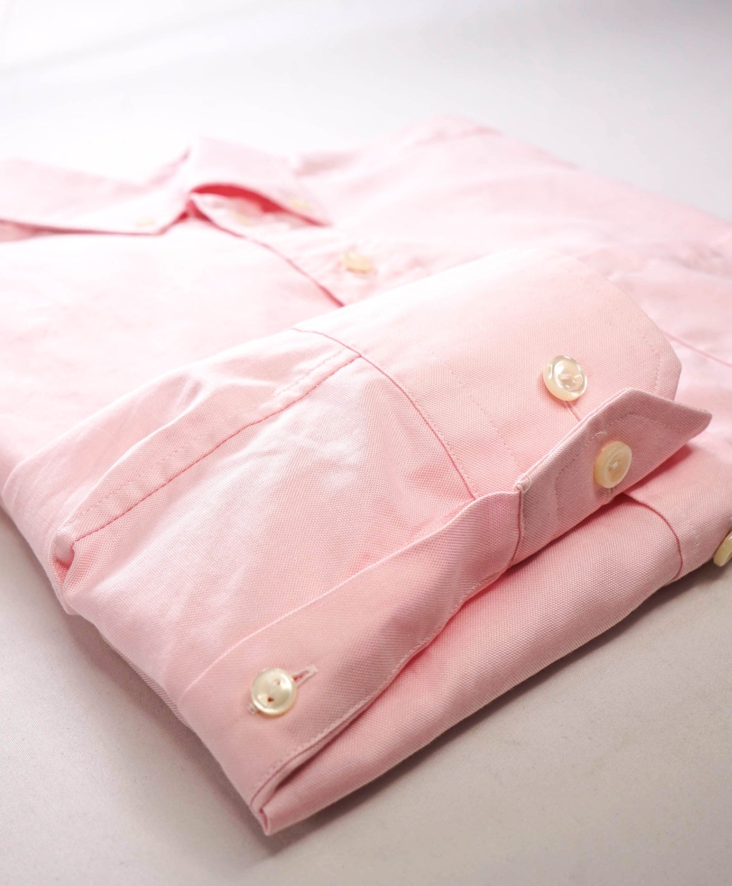 $295 ETON - Solid Pink "SLIM FIT" Oxford Cotton Shirt - S