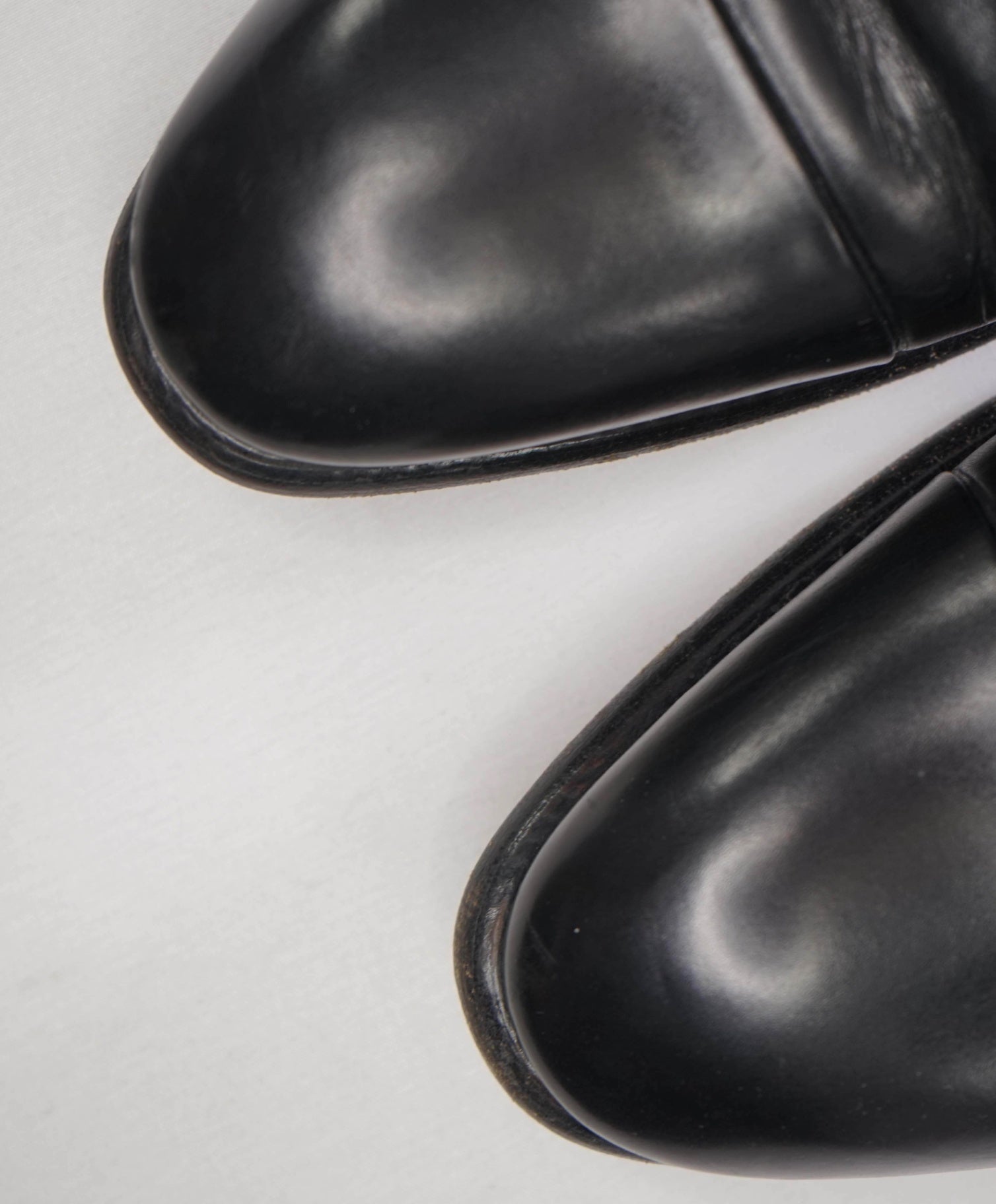 1,320 SANTONI - "GOODYEAR" Black Leather Oxfords - US 7.5 (UK6.5)