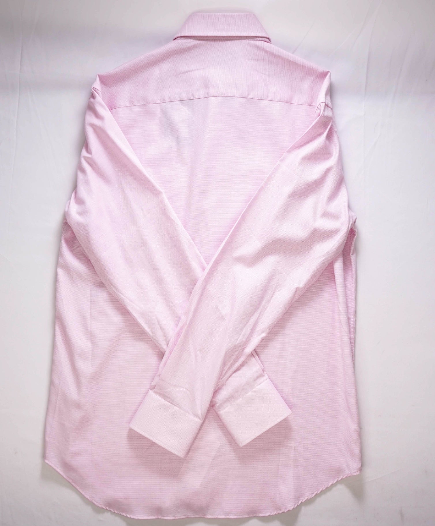 $195 Armani Collezioni - Textured Pink "MODERN FIT" Cotton Shirt - 15.5 M