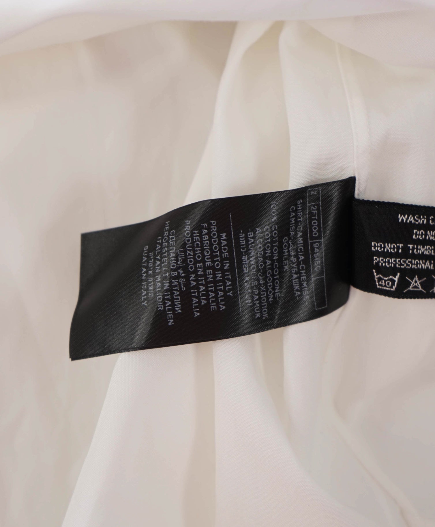 $990 Tom Ford - White pleated Tuxedo Cotton Shirt - 46/18