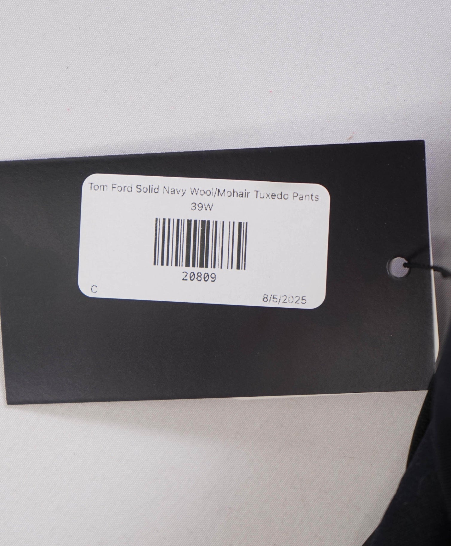 $1,575 TOM FORD - Navy Wool/Mohair Tuxedo Dinner Pants - 37W