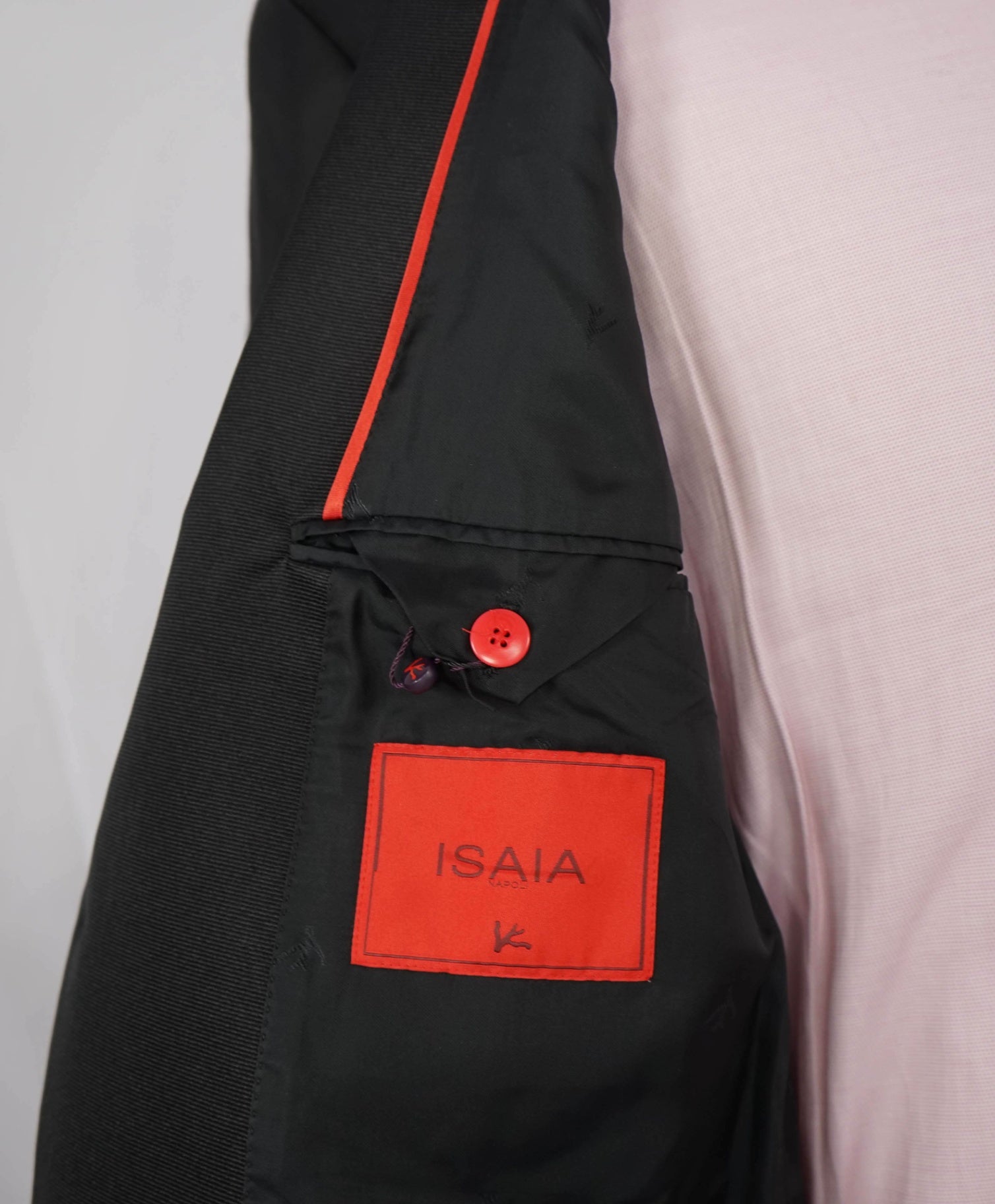 $3,795 ISAIA - "AQUASPIDER" PEAK LAPEL 1-Pc Black Tuxedo Jacket - 44L