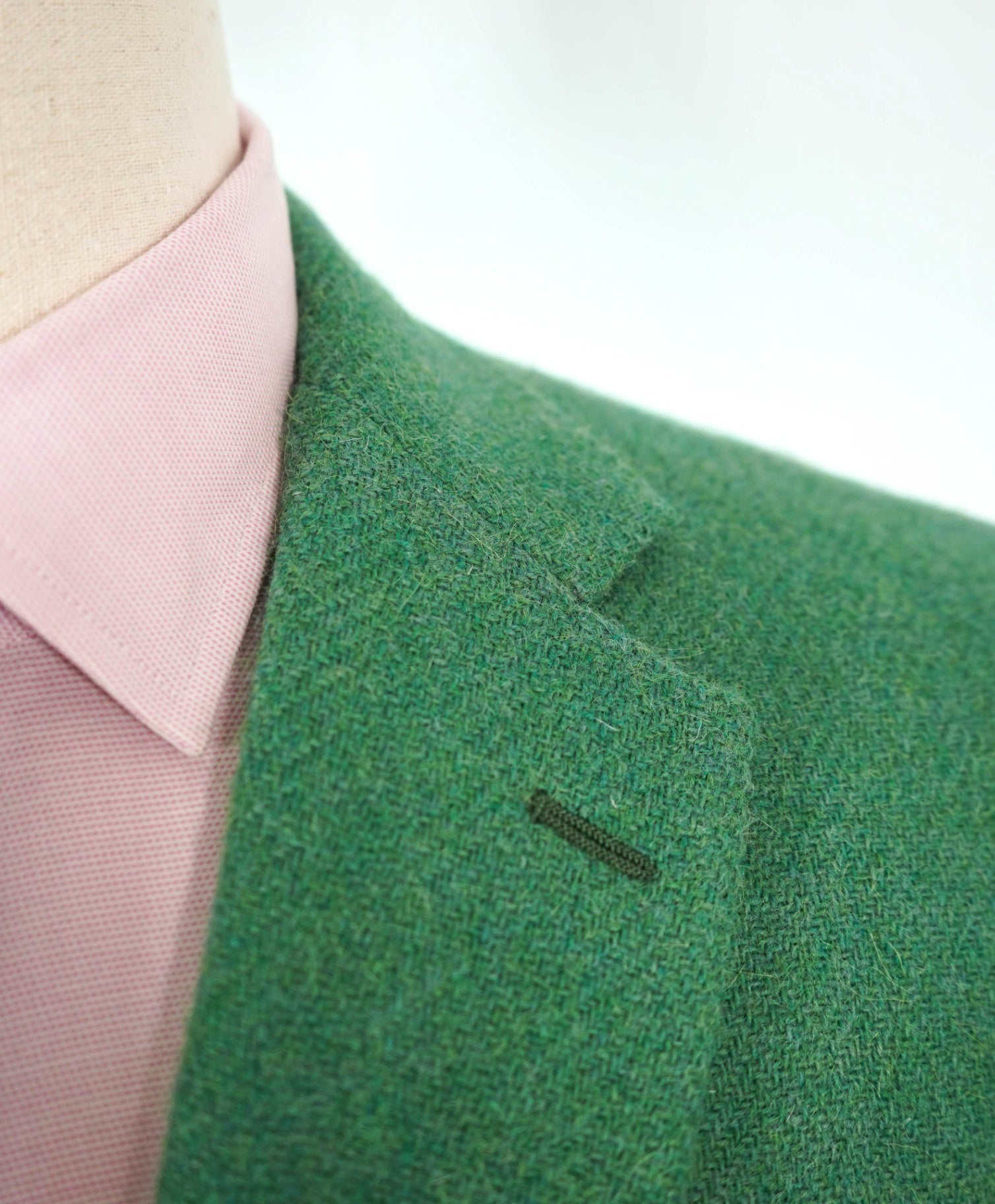 $2,895 Ralph Lauren Purple Label - Green Herringbone Wool/Alpaca Blazer- 42R