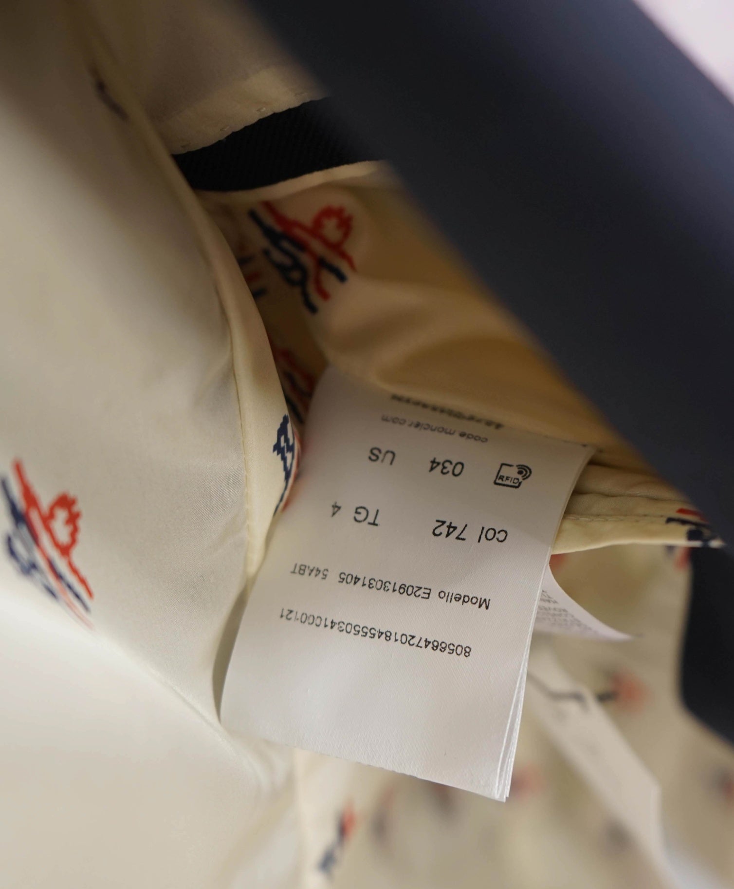 $2,895 MONCLER - Navy Wool Blend Padded Blazer Jacket - (Sz4) XL 42