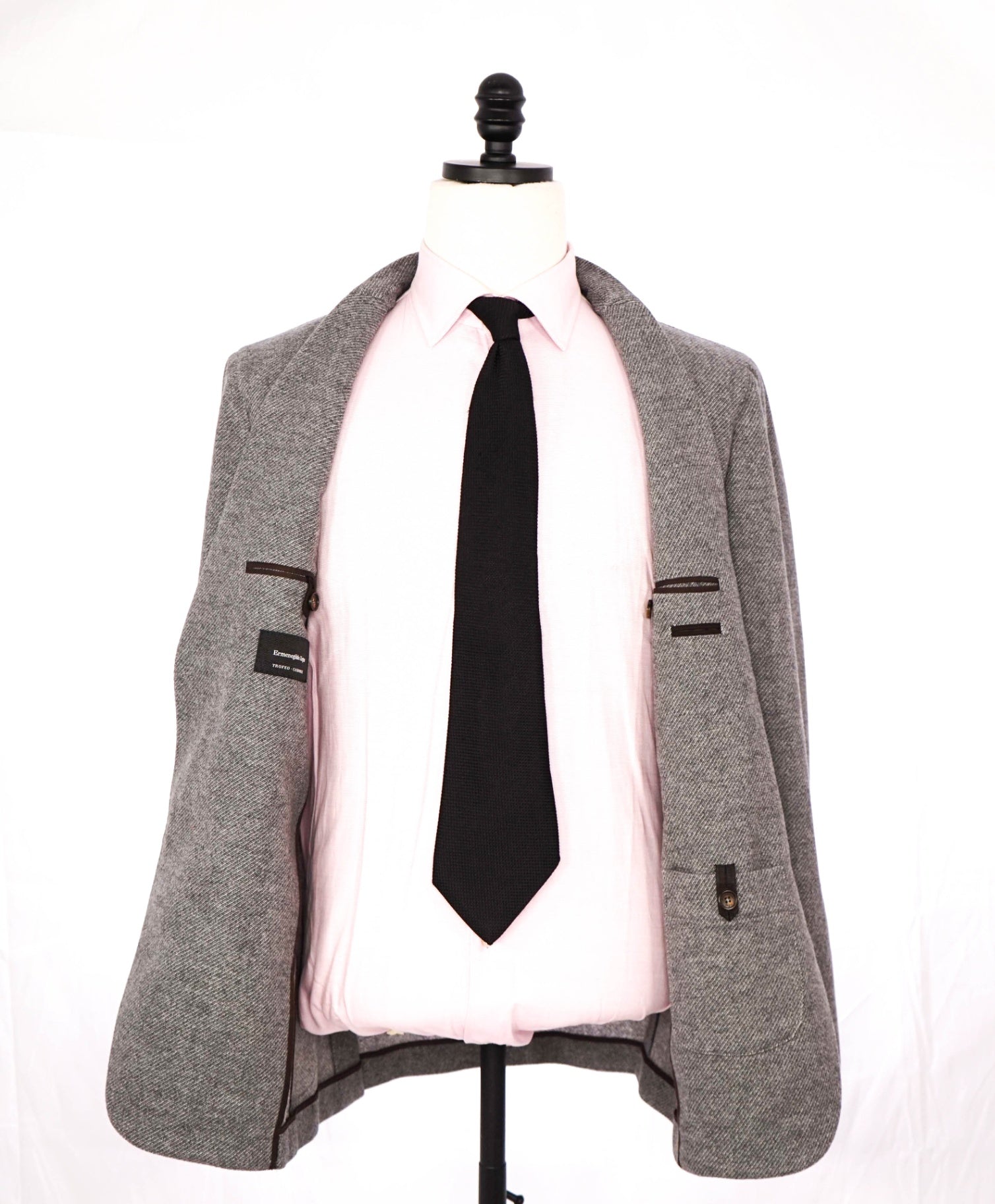 $3,290 ZEGNA - Gray "TROFEO" Wool/Cashmere Jacket Blazer - 42R