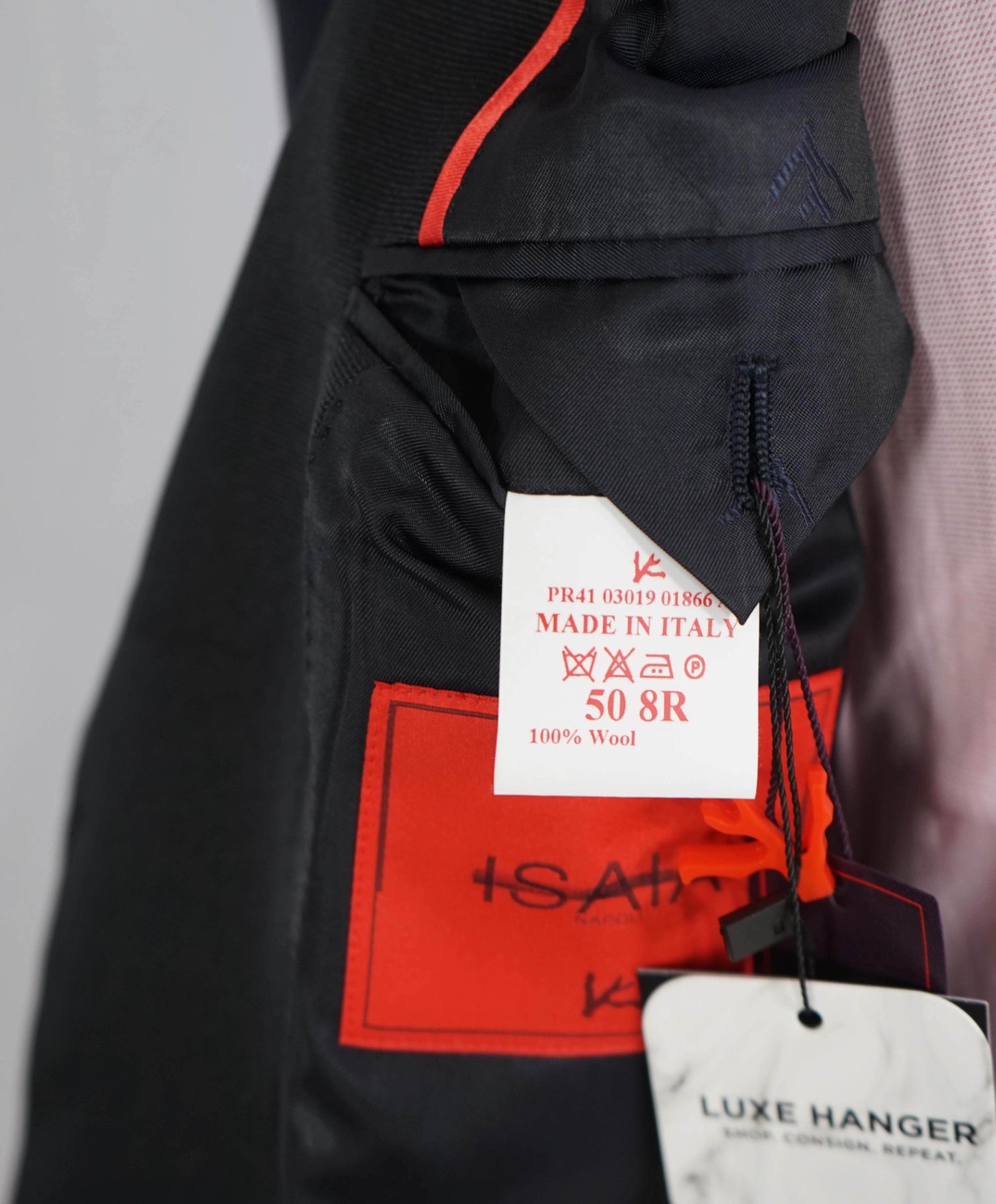 $3,595 ISAIA - "AQUASPIDER" PEAK LAPEL 1-Pc Navy Tuxedo Jacket - 40R