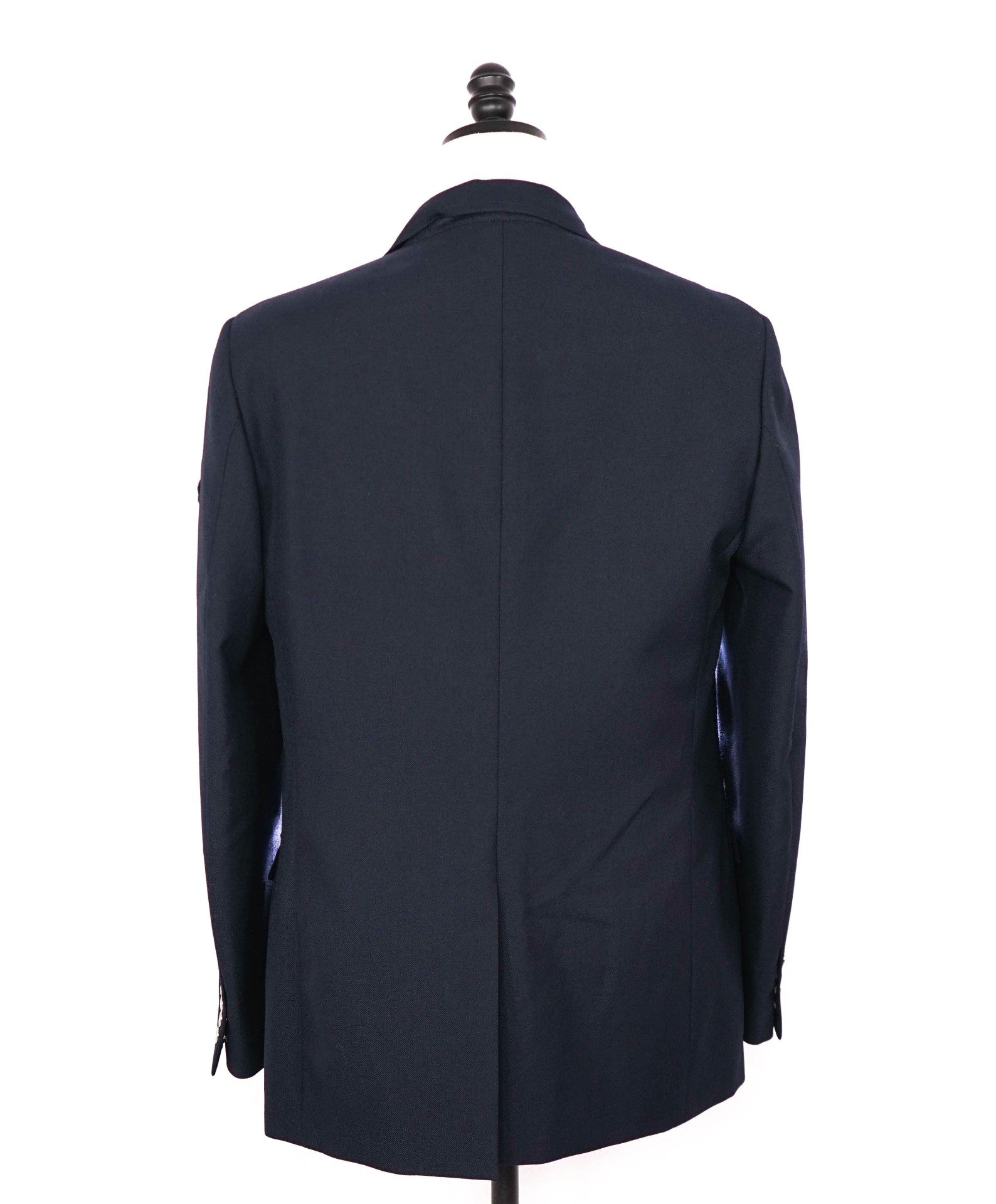 $2,895 MONCLER - Navy Wool Blend Padded Blazer Jacket - (Sz4) XL 42