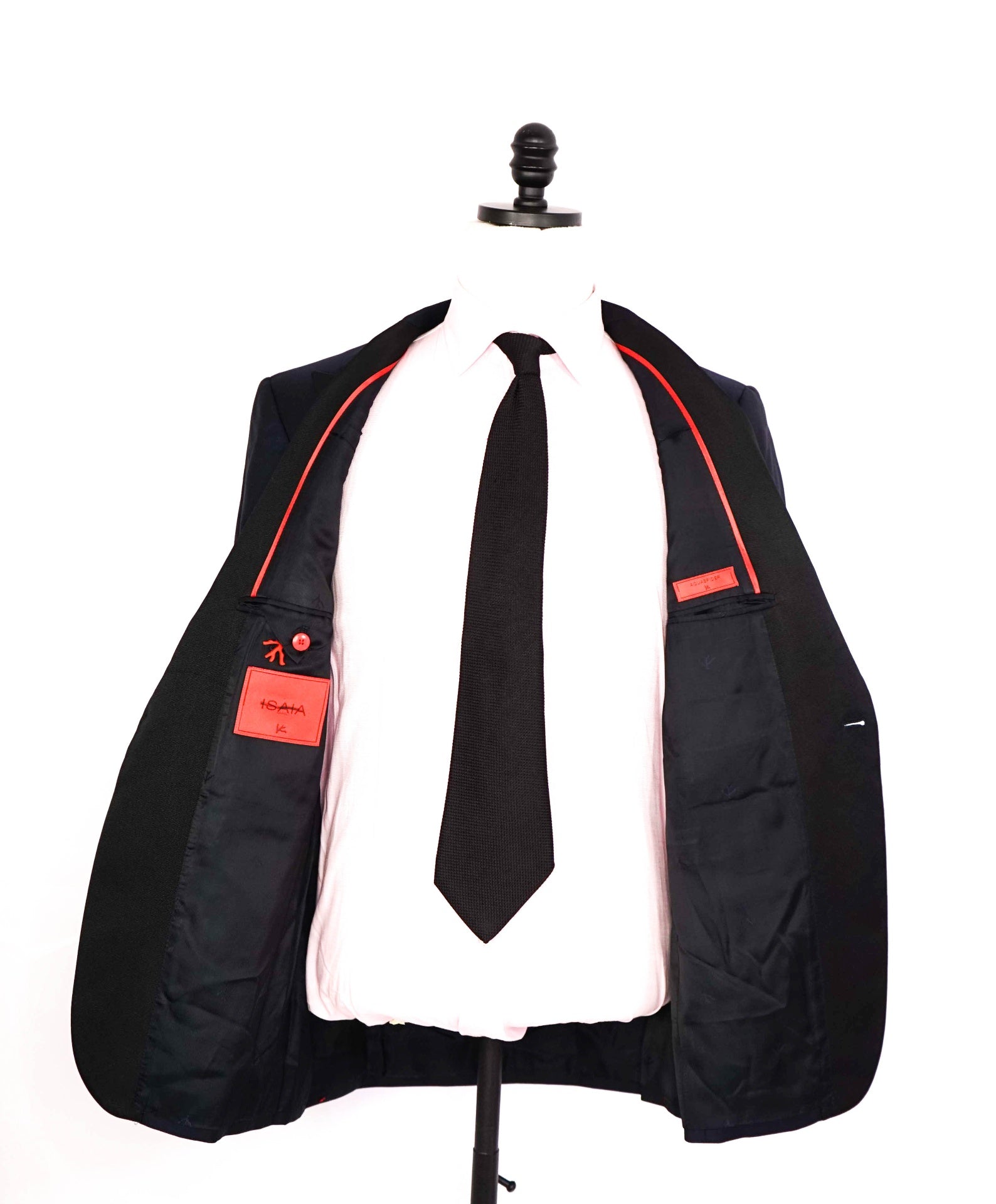 $3,595 ISAIA - "AQUASPIDER" PEAK LAPEL 1-Pc Navy Tuxedo Jacket - 40R