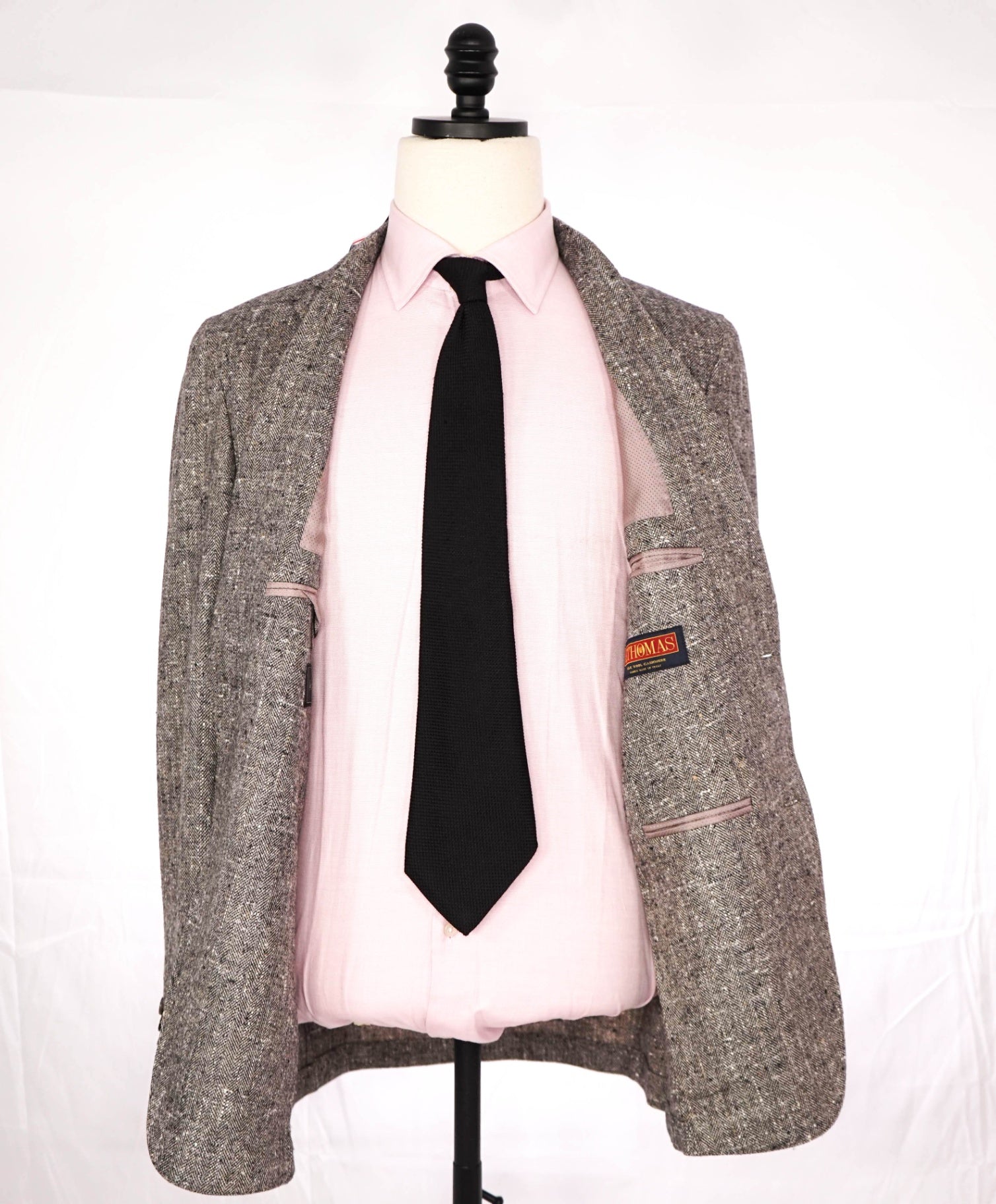 $995 Saks Fifth Avenue - Gray Twill Silk/Wool/Cashmere Blazer - 40R