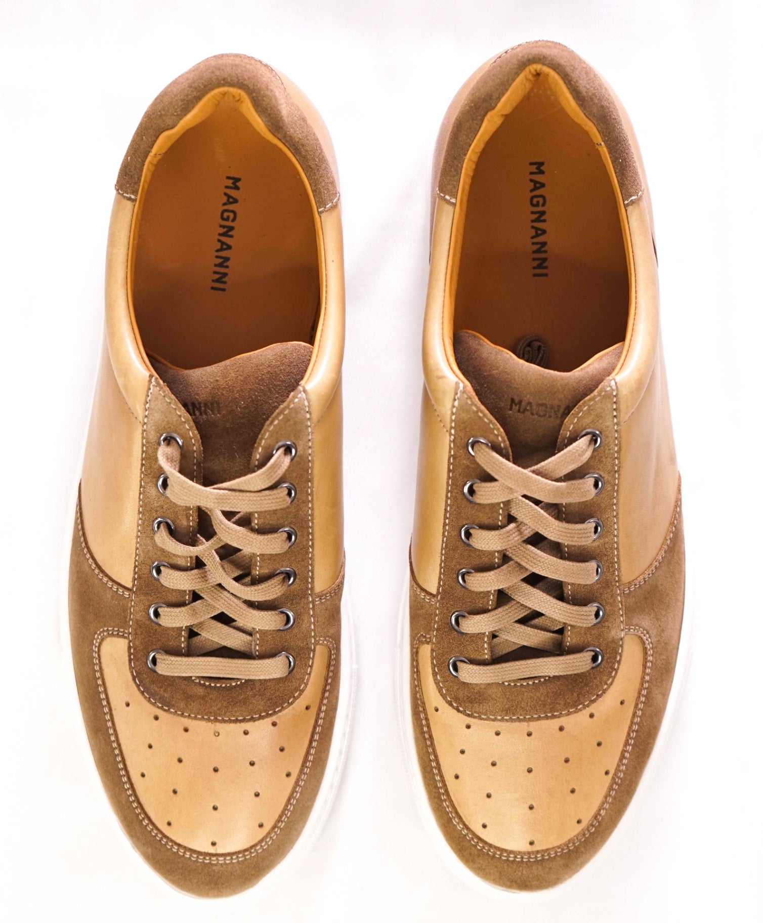 $465 MAGNANNI - Brown Sneakers Leather/Suede - 12 M