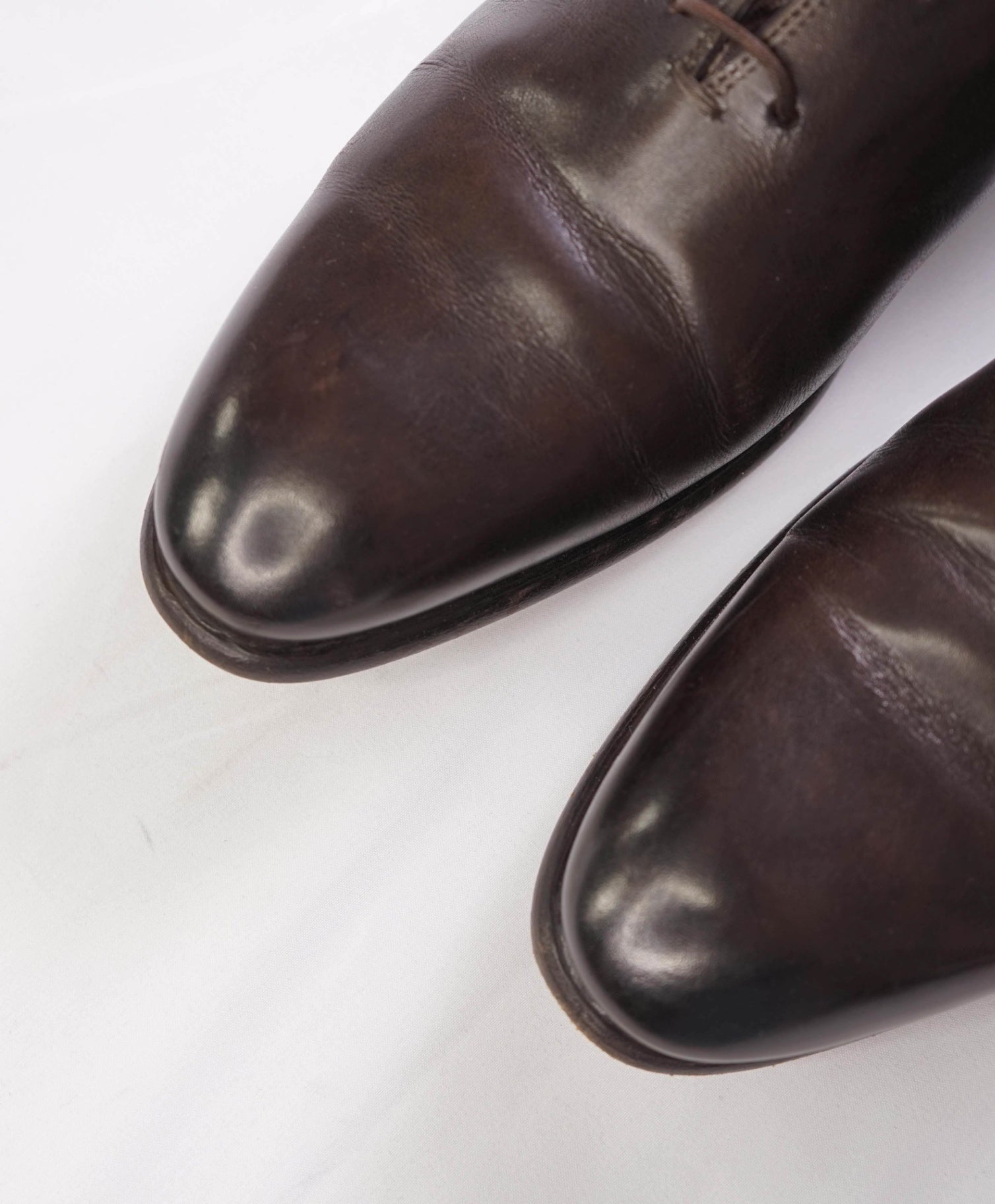 $1,195 SANTONI - GOODYEAR Brown Oxfords Leather - US 7.5 (UK6.5)