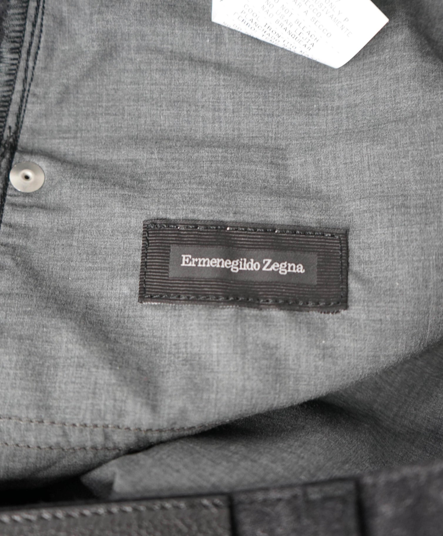 $695.00 ZEGNA - Dark Grey 5-Pocket Flannel Wool Pants - 38W