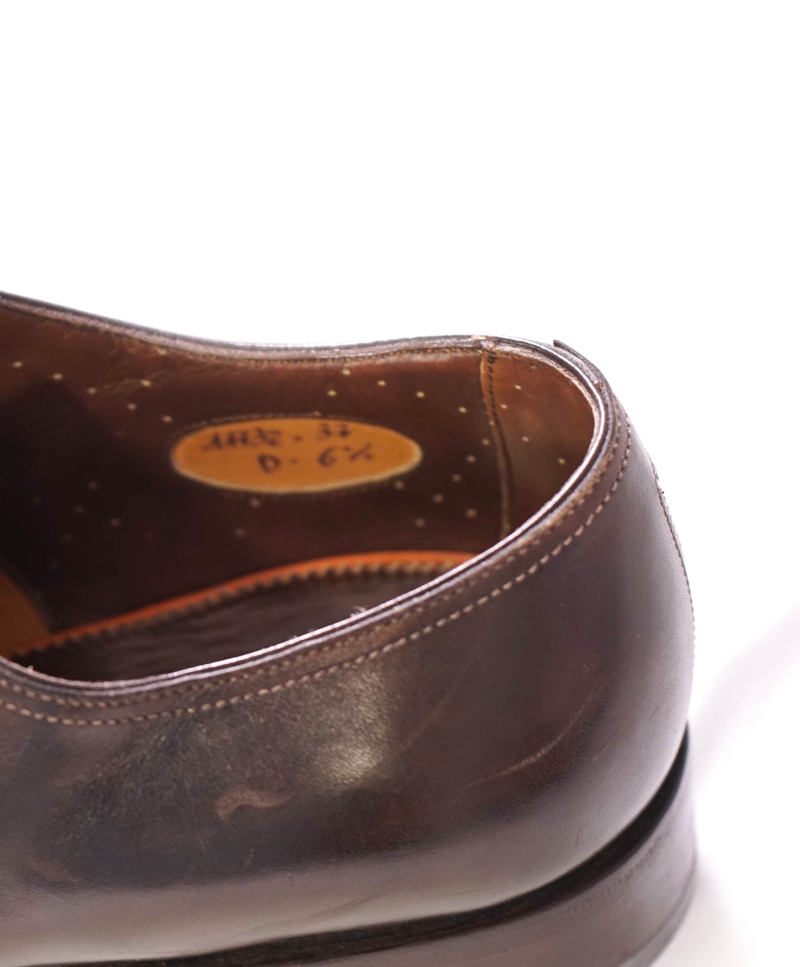 $1,195 SANTONI - GOODYEAR Brown Oxfords Leather - US 7.5 (UK6.5)