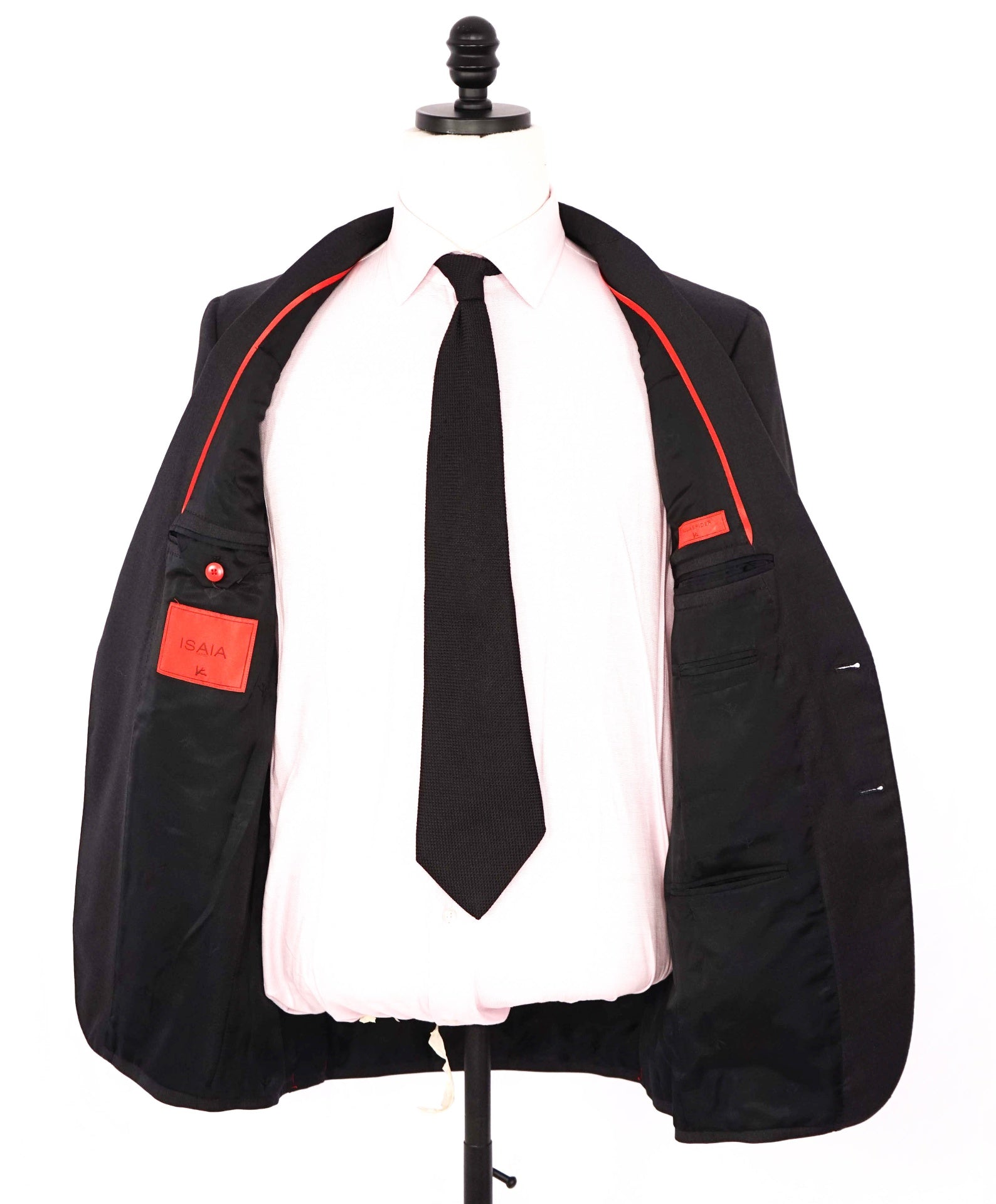 $3,995 ISAIA - Gray "AQUASPIDER" *CLOSET STAPLE* Coral Pin Suit -40R