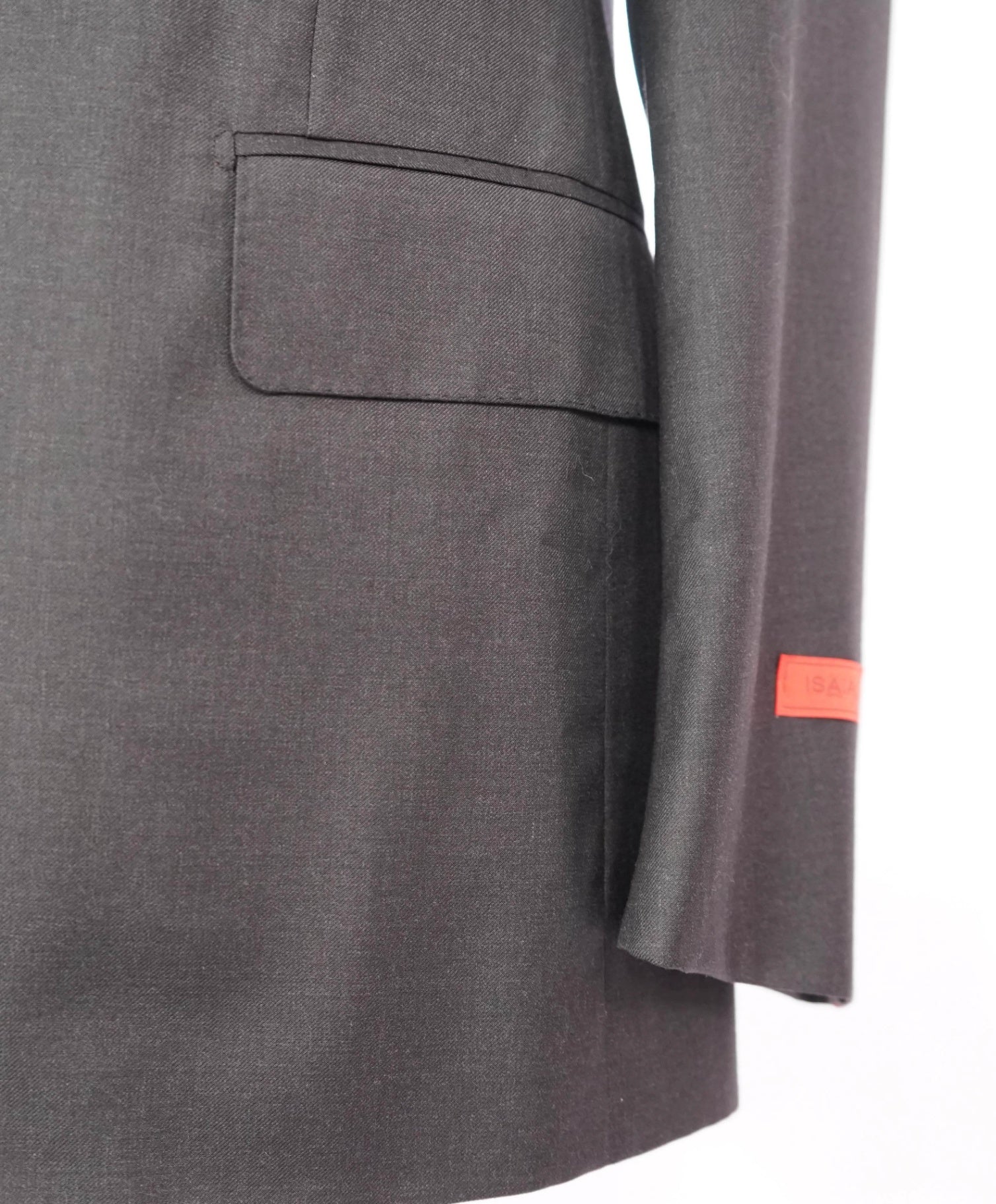 $3,995 ISAIA - Gray "AQUASPIDER" *CLOSET STAPLE* Coral Pin Suit -40R