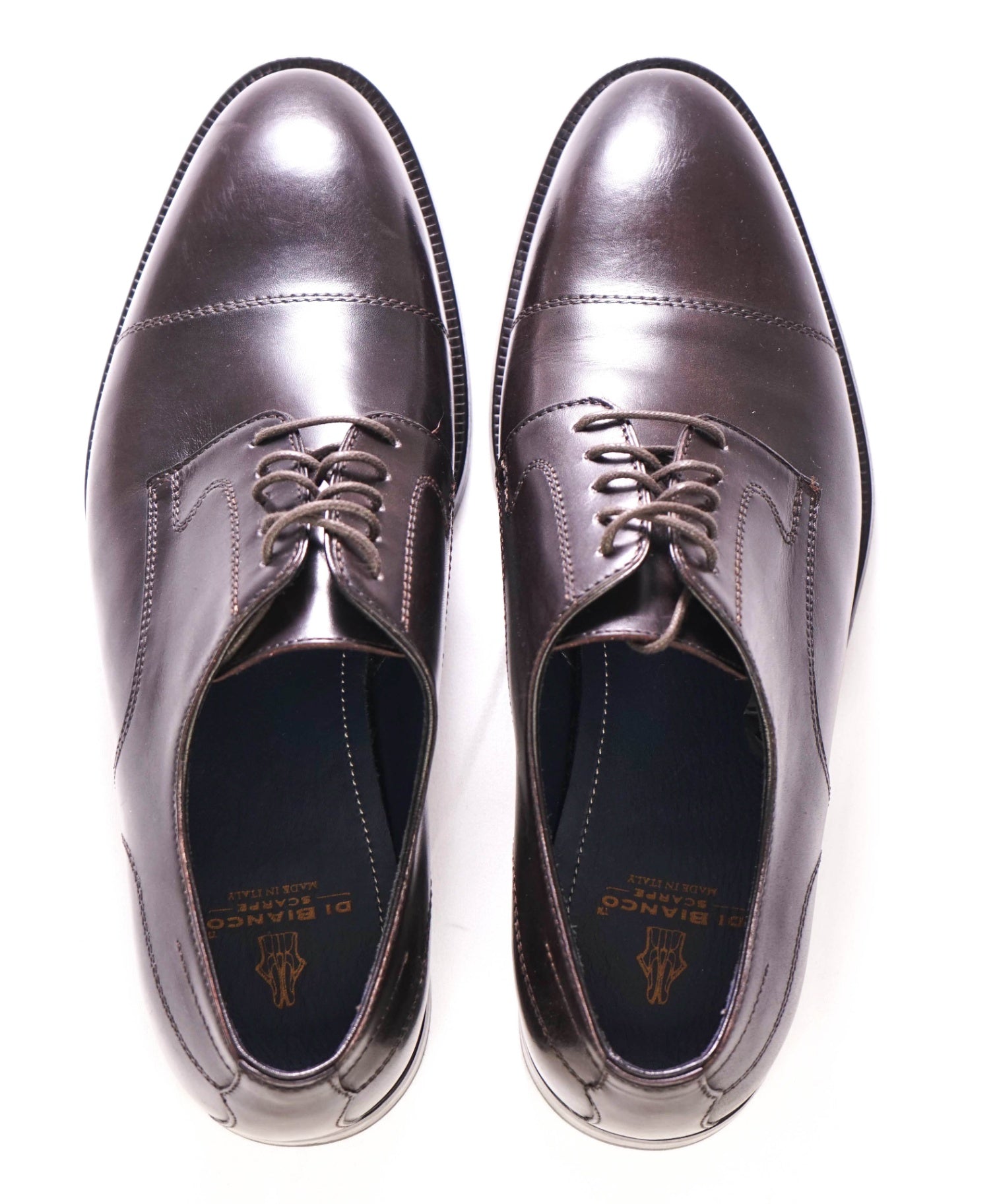 $895 DI BIANCO - Dark brown Derbies Leather - US 8.5 (EU41.5)