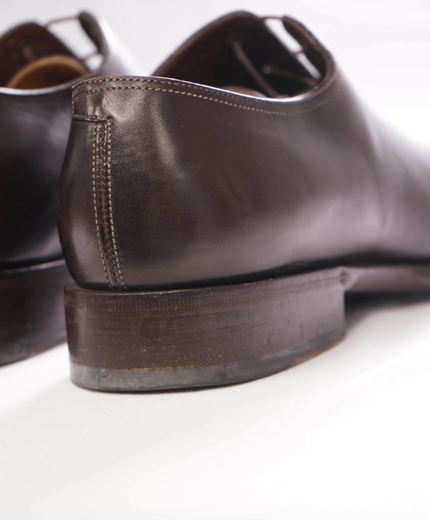 $1,195 SANTONI - GOODYEAR Brown Oxfords Leather - US 7.5 (UK6.5)