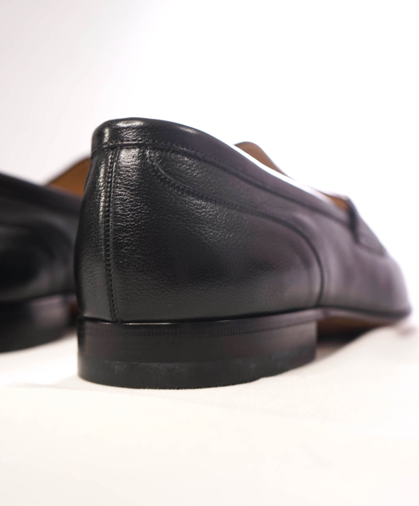 $615 BALLY - Black Pebbled Loafers "STYLEFLEX" Leather - US 8 (7UK)