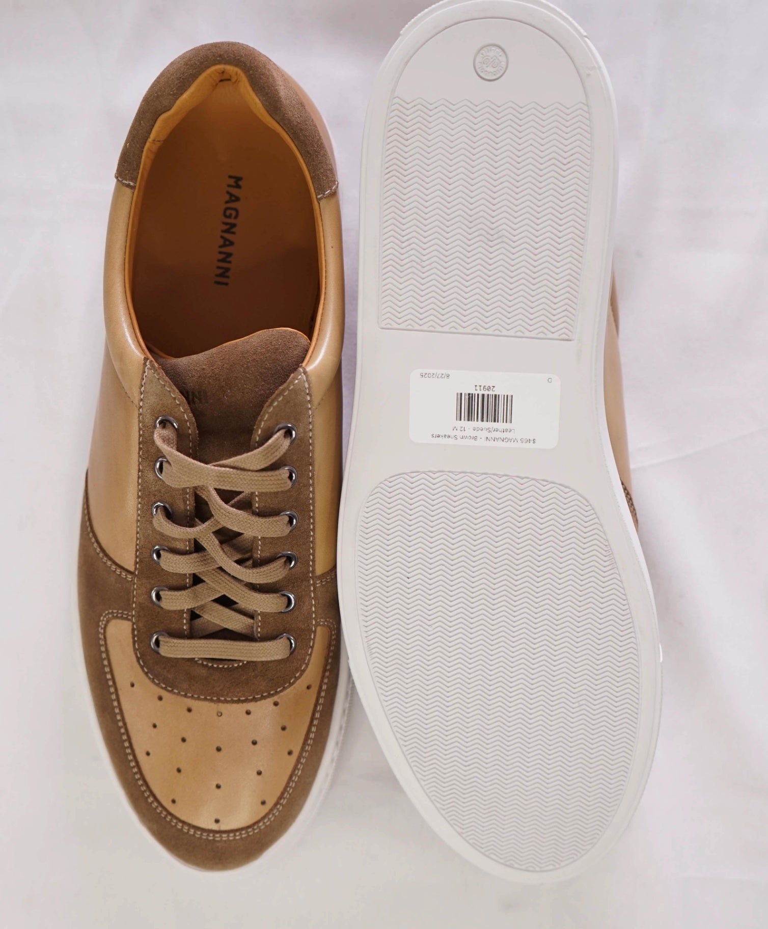 $465 MAGNANNI - Brown Sneakers Leather/Suede - 12 M