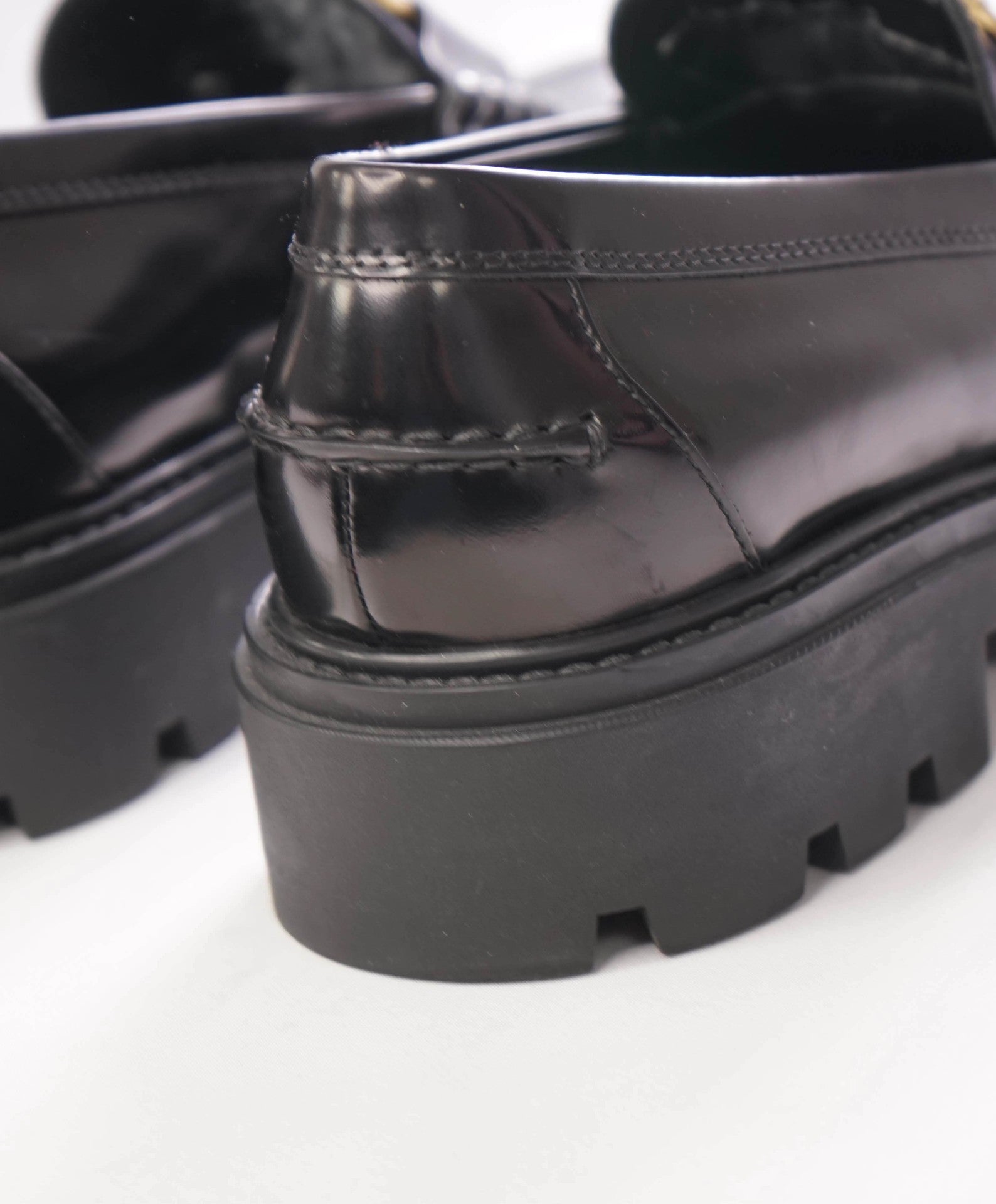$895 Tod's - Black Lug Sole T Logo Loafers - US 9.5 (UK8.5)