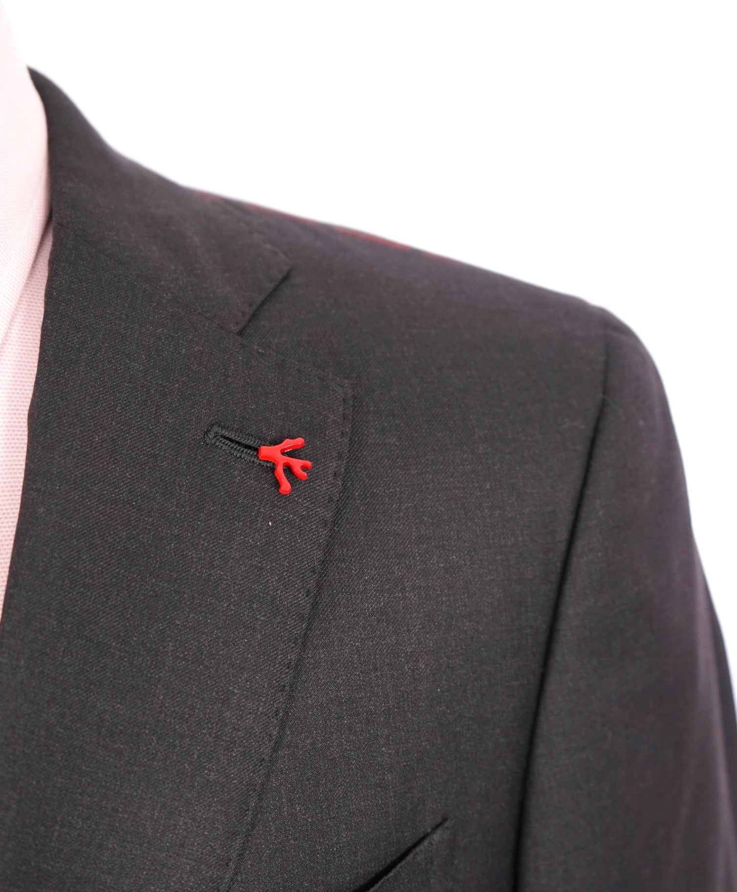 $3,995 ISAIA - Gray "AQUASPIDER" *CLOSET STAPLE* Coral Pin Suit -40R